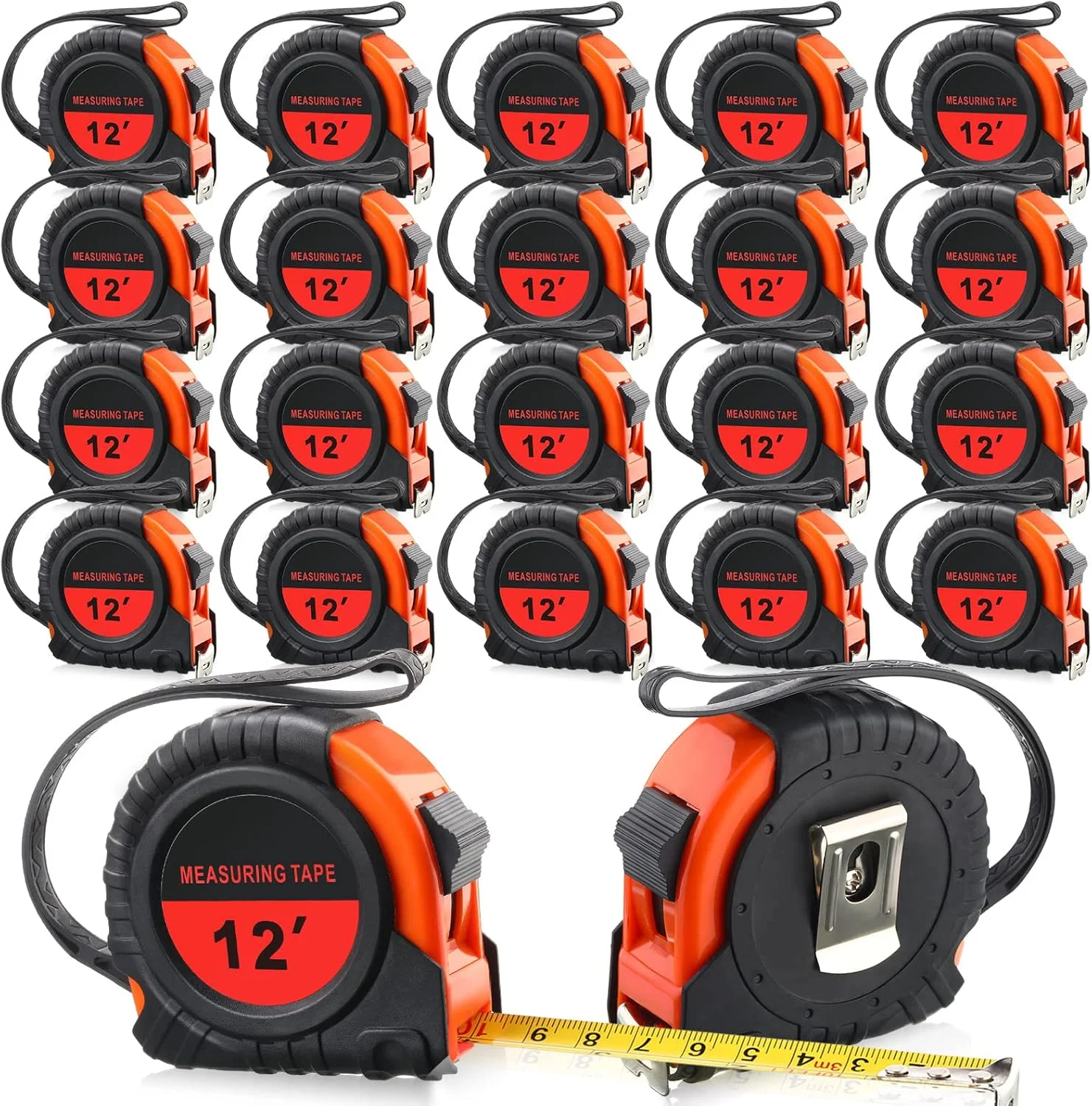 یونسلینگ 20 عدد متر نواری 3.6 متری، متر اندازه گیری با خوانایی آسان، متر نواری جمع شونده با مقیاس 1/8 یونسلینگ 20 عدد متر نواری 3.6 متری، متر اندازه گیری با خوانایی آسان، متر نواری جمع شونده با مقیاس 1/8