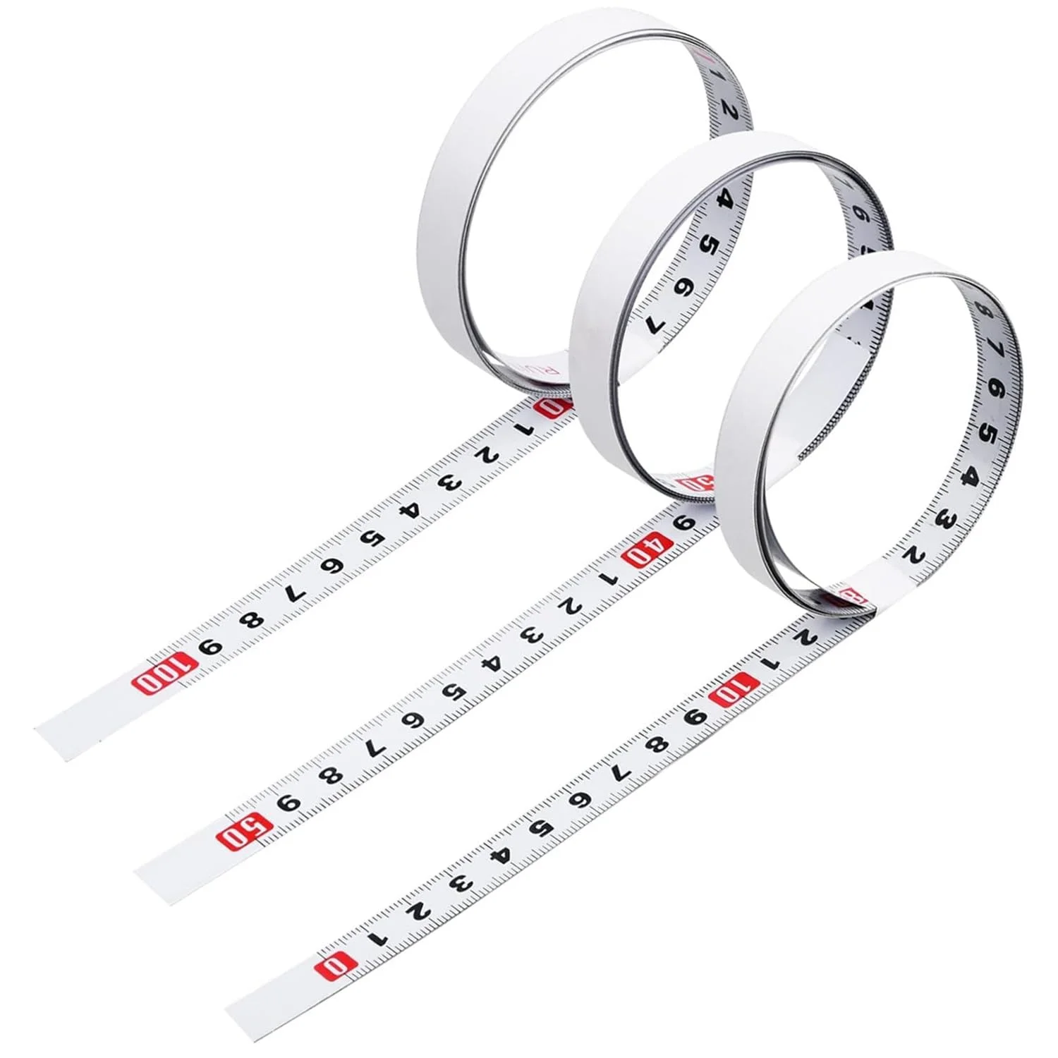 3 عدد خط کش چسبی متری 1 متری - اندازه گیری از چپ به راست، راست به چپ، وسط به هر دو طرف - خط کش برچسبی برای اره رومیزی مکانیکی