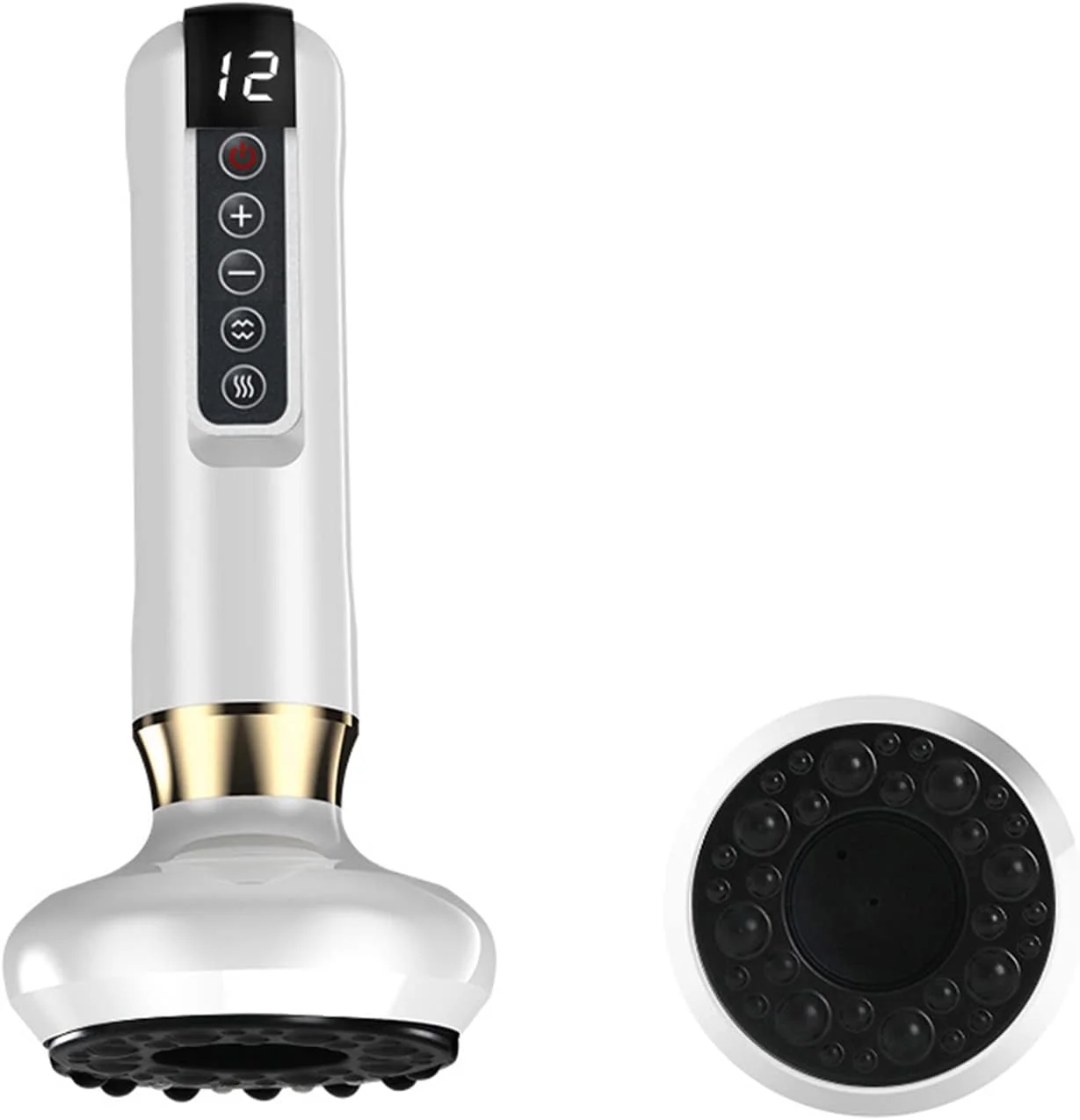 دستگاه ماساژور حجامت برقی با مکش قابل تنظیم 12 حالته، ست ابزار ماساژ سلولیت تراپی حجامت گوا شا برای شانه، گردن، کمر، بازوها و پاها، تسکین درد