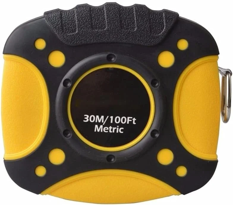 متر نواری TEDNIDS 30 متری / 100 فوتی حرفه ای با نوار فولادی سفید و بدنه ABS