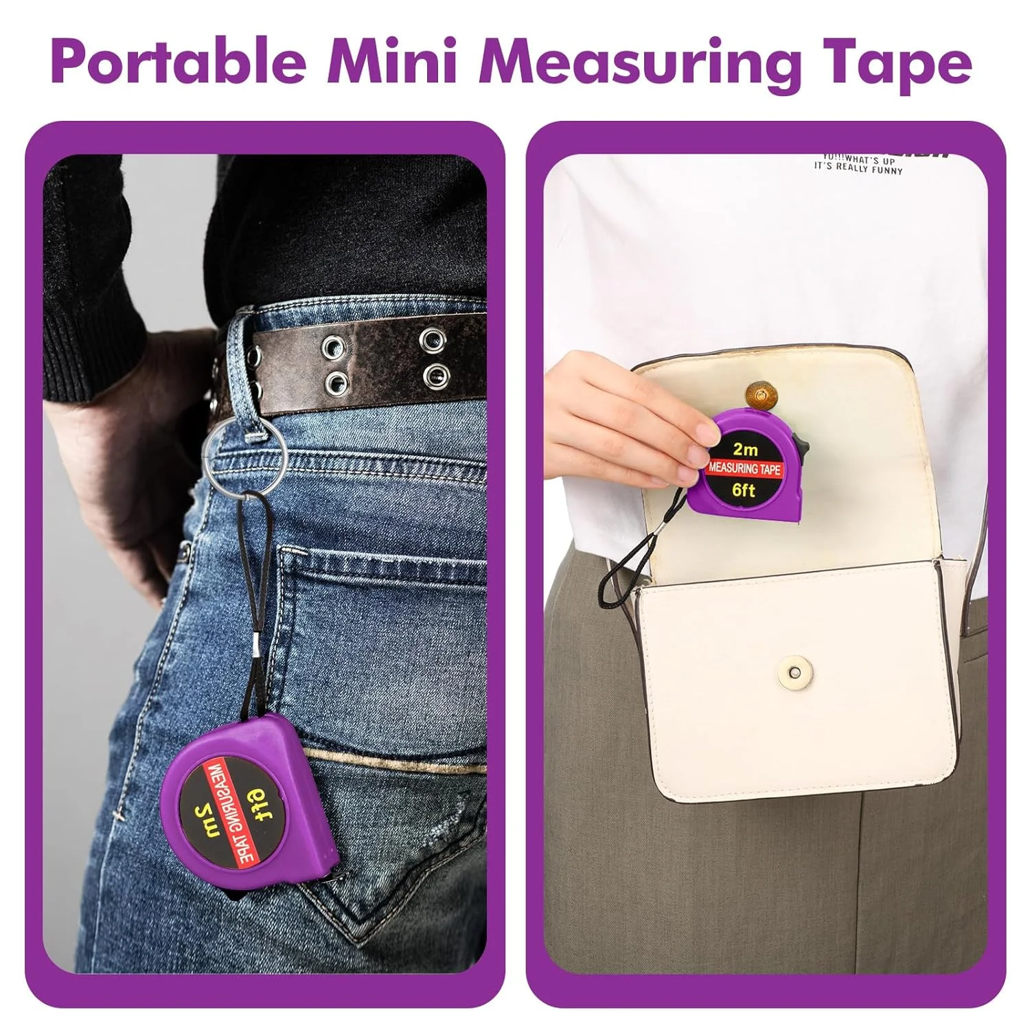 مجموعه 50 عددی متر نواری کوچک Copkim، 2 متری جمع شونده، اندازه گیری آسان برای بزرگسالان، ابزار ساخت و ساز، هدیه مهمانی (بنفش) مجموعه 50 عددی متر نواری کوچک Copkim، 2 متری جمع شونده، اندازه گیری آسان برای بزرگسالان، ابزار ساخت و ساز، هدیه مهمانی (بنفش)