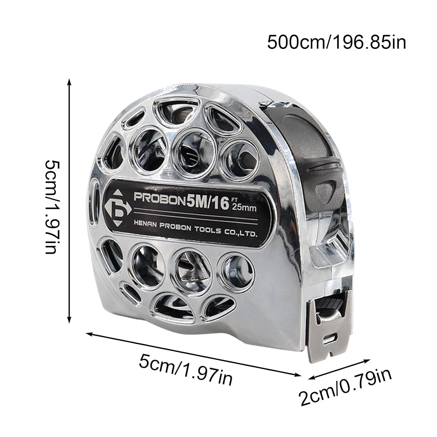 متر نواری استیل - متر اندازه گیری قابل افزایش - خط کش ضد آب برای مهندسی، نجاری، کارگاه خانگی، محل کار، گاراژ، کار دقیق و فضای باز