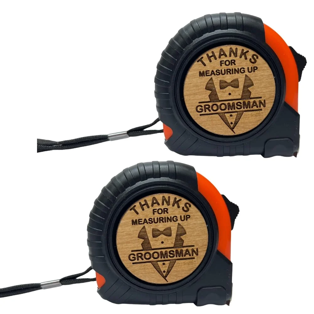 متر نواری 7.5 متری - متر نواری سفارشی - هدیه ای متفکرانه با علائم خوانا - متر نواری 7.5 متری برای کارهای دستی، ساخت و ساز و صنایع دستی (ساقدوش داماد)