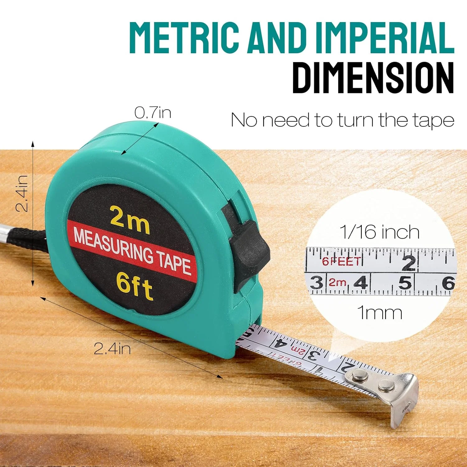 50 عدد متر نواری کوچک 1.8 متری جمع شونده، ابزار اندازه گیری جیبی کوچک برای هدایا و مهمانی ها (سبز آبی)