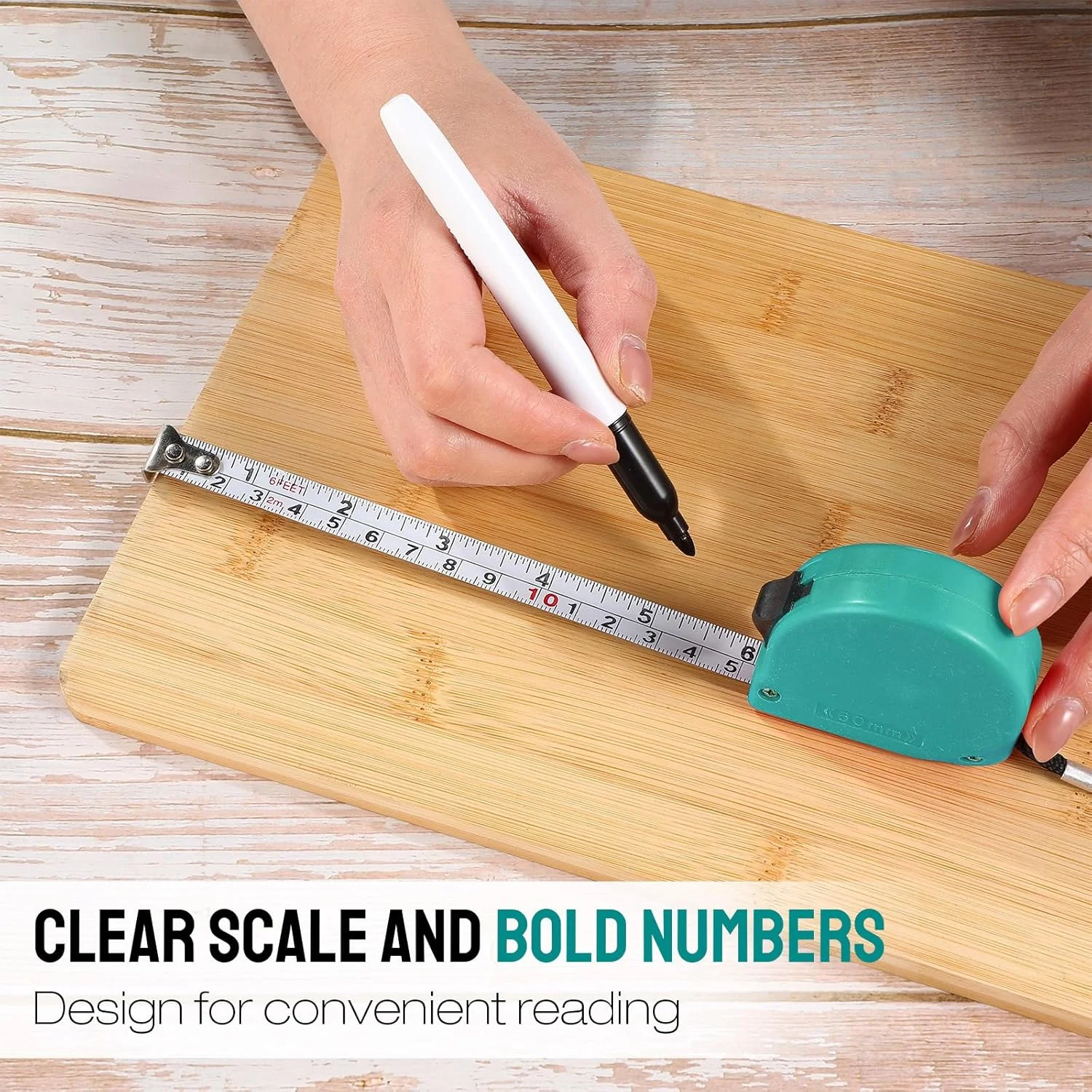 50 عدد متر نواری کوچک 1.8 متری جمع شونده، ابزار اندازه گیری جیبی کوچک برای هدایا و مهمانی ها (سبز آبی)