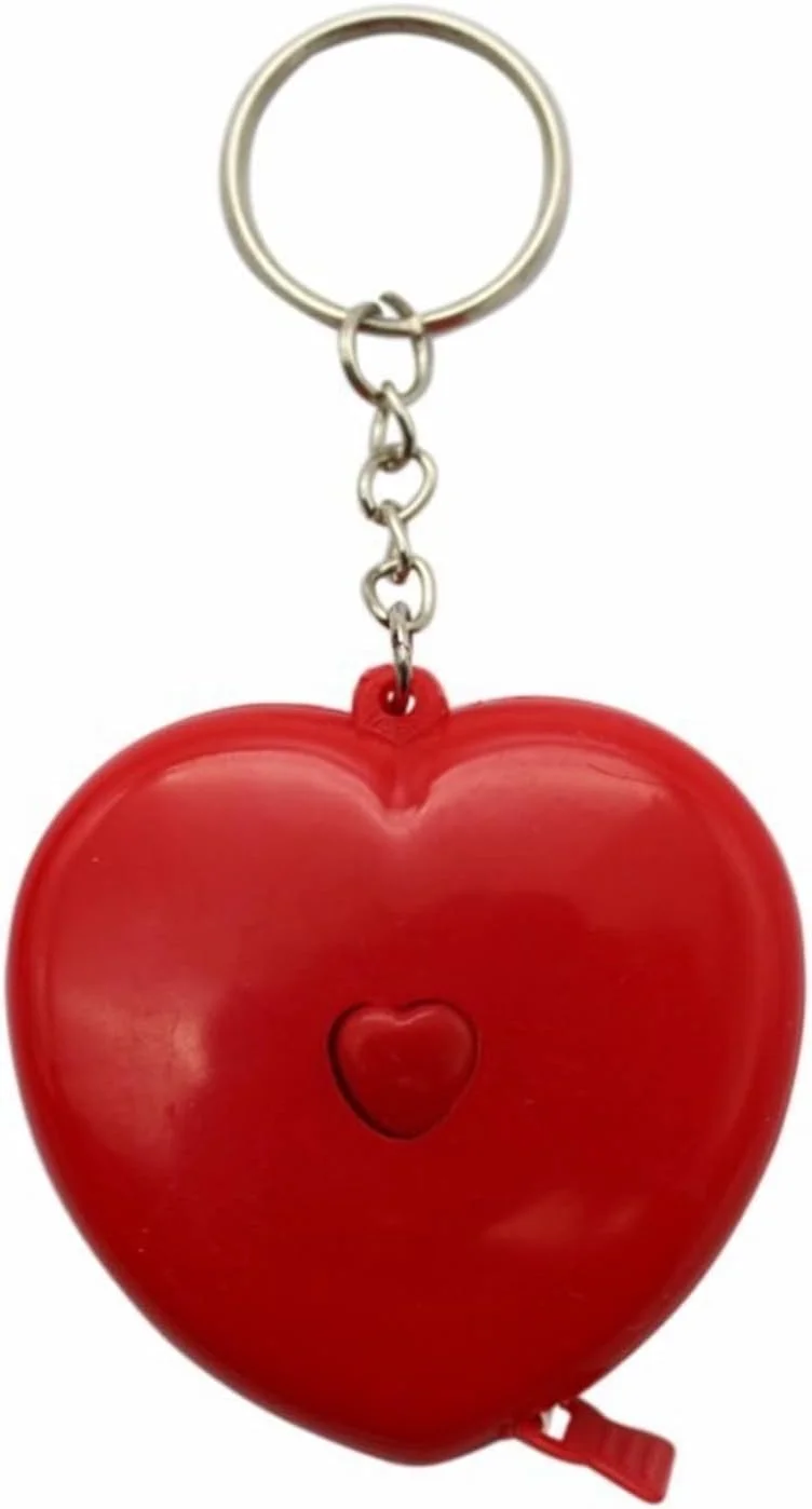 متر نواری قابل حمل جمع شونده طرح قلب (آبی تیره)