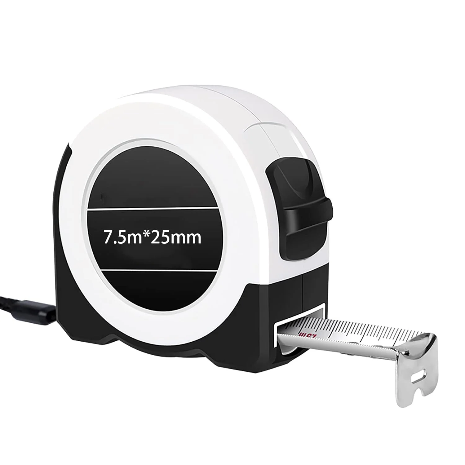 متر نواری با روکش مات، متر 7.5 متری استیل ضد زنگ با پوشش نایلونی، متر نواری خود قفل شونده جمع شونده با روکش محافظ لاستیکی