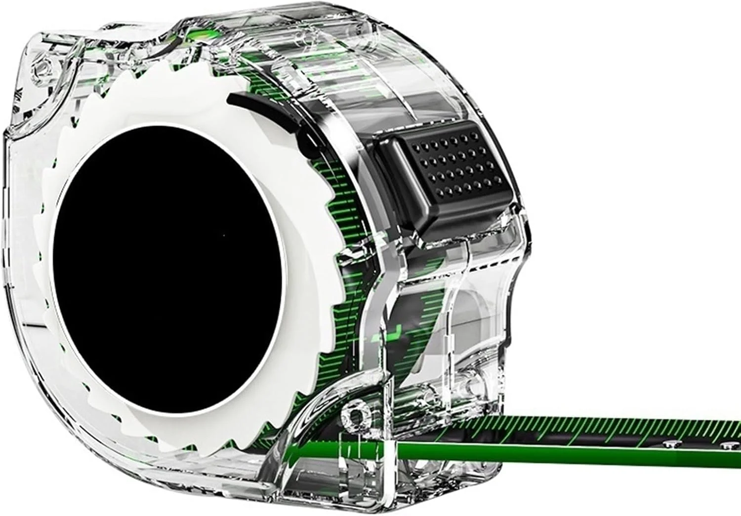 متر نواری WMGSDWB خود قفل شونده فلورسنت، متر نواری فولادی با دقت بالا، ابزار اندازه گیری جعبه کد جوهر افشان لیزری، خط کش متر پهن شده