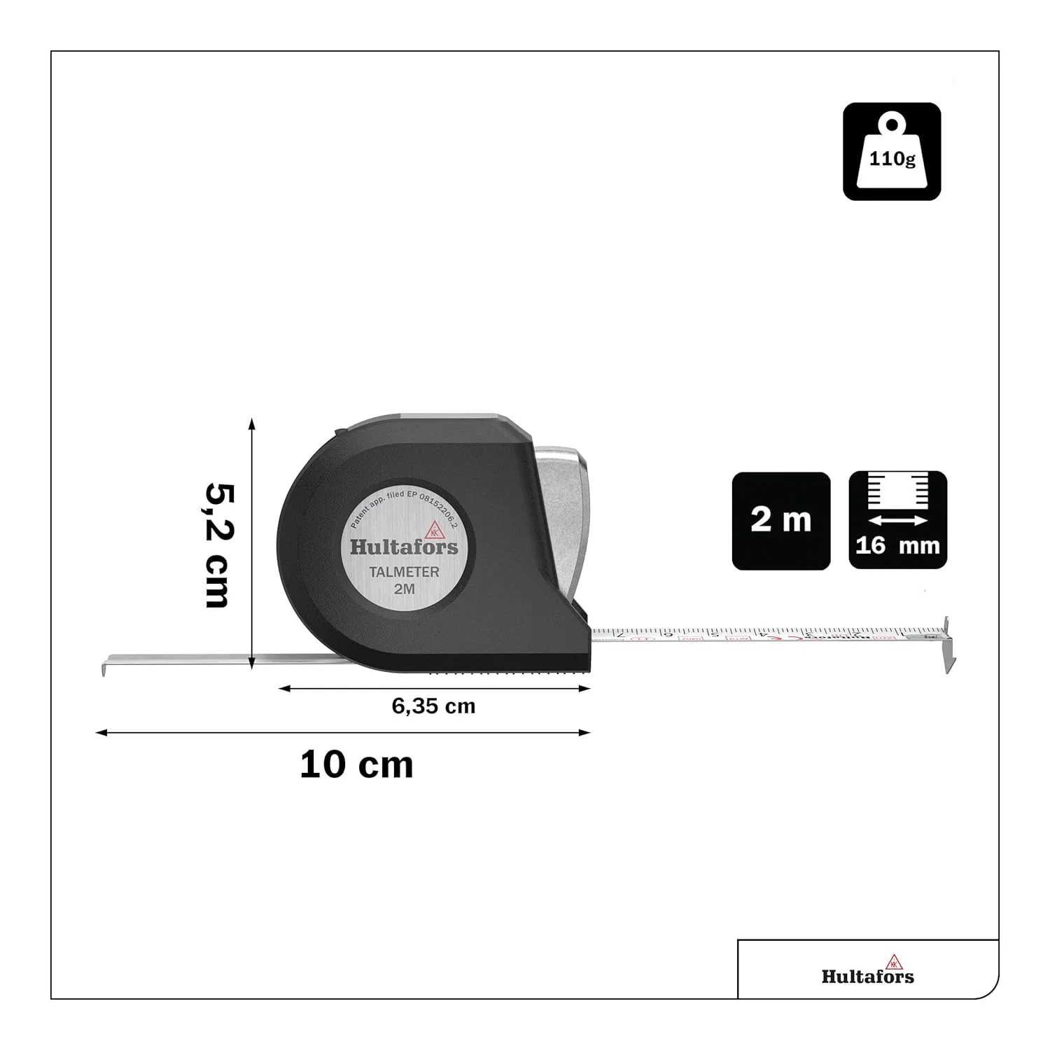 متر نواری 2 متری هولتافورس مدل 483115