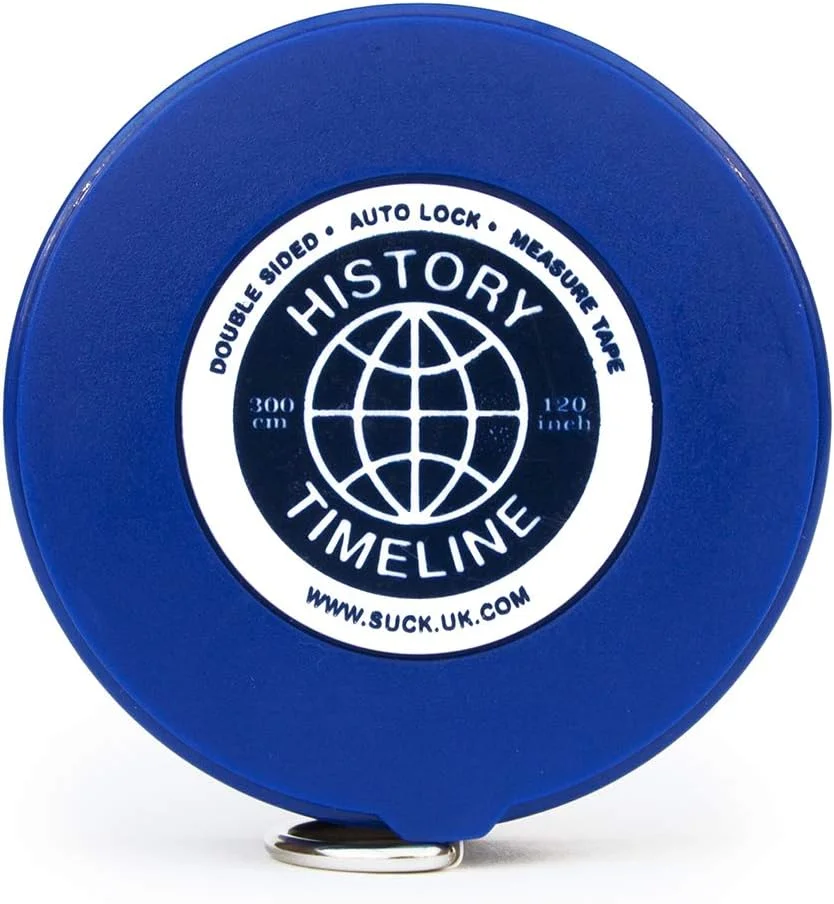 متر نواری تاریخ جهان Suck UK | متر نواری نرم با حقایق تاریخی | دو طرفه و قفل خودکار متر نواری تاریخ جهان Suck UK | متر نواری نرم با حقایق تاریخی | دو طرفه و قفل خودکار