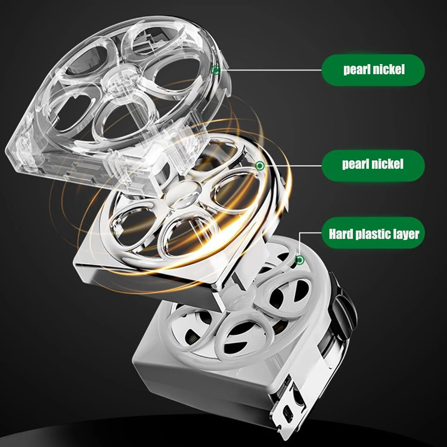 متر نواری ضد آب - متر فولادی ضد آب با قفل فوری | ابزار اندازه گیری دستی با قابلیت خواندن آسان، لوازم جانبی خط کش برای مهندسی، کشاورزی، نجاری، فضای باز