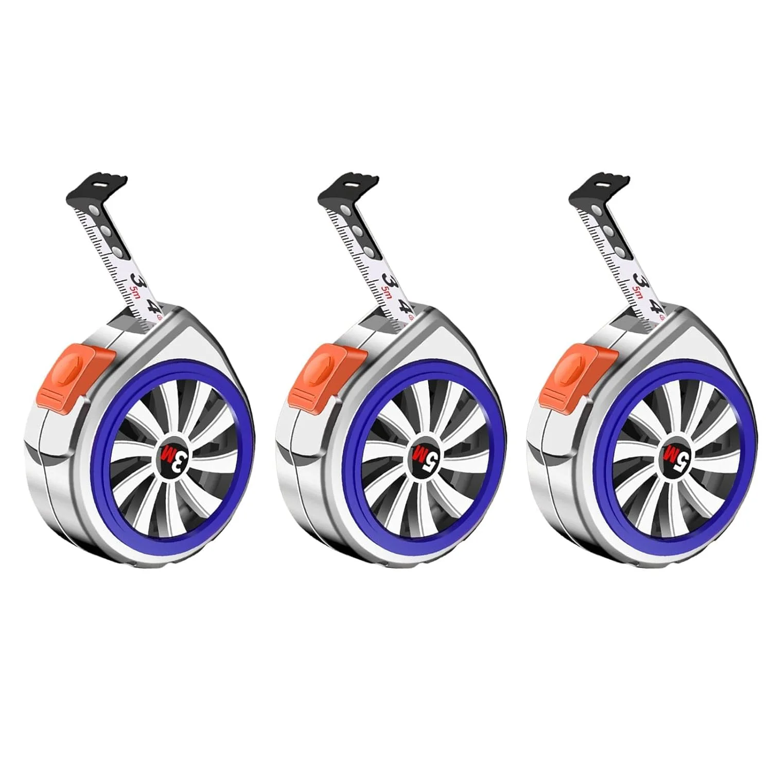 متر نواری جمع شونده استیل ضد زنگ با مقیاس متریک، مقاوم در برابر سایش و افتادن متر نواری جمع شونده استیل ضد زنگ با مقیاس متریک، مقاوم در برابر سایش و افتادن