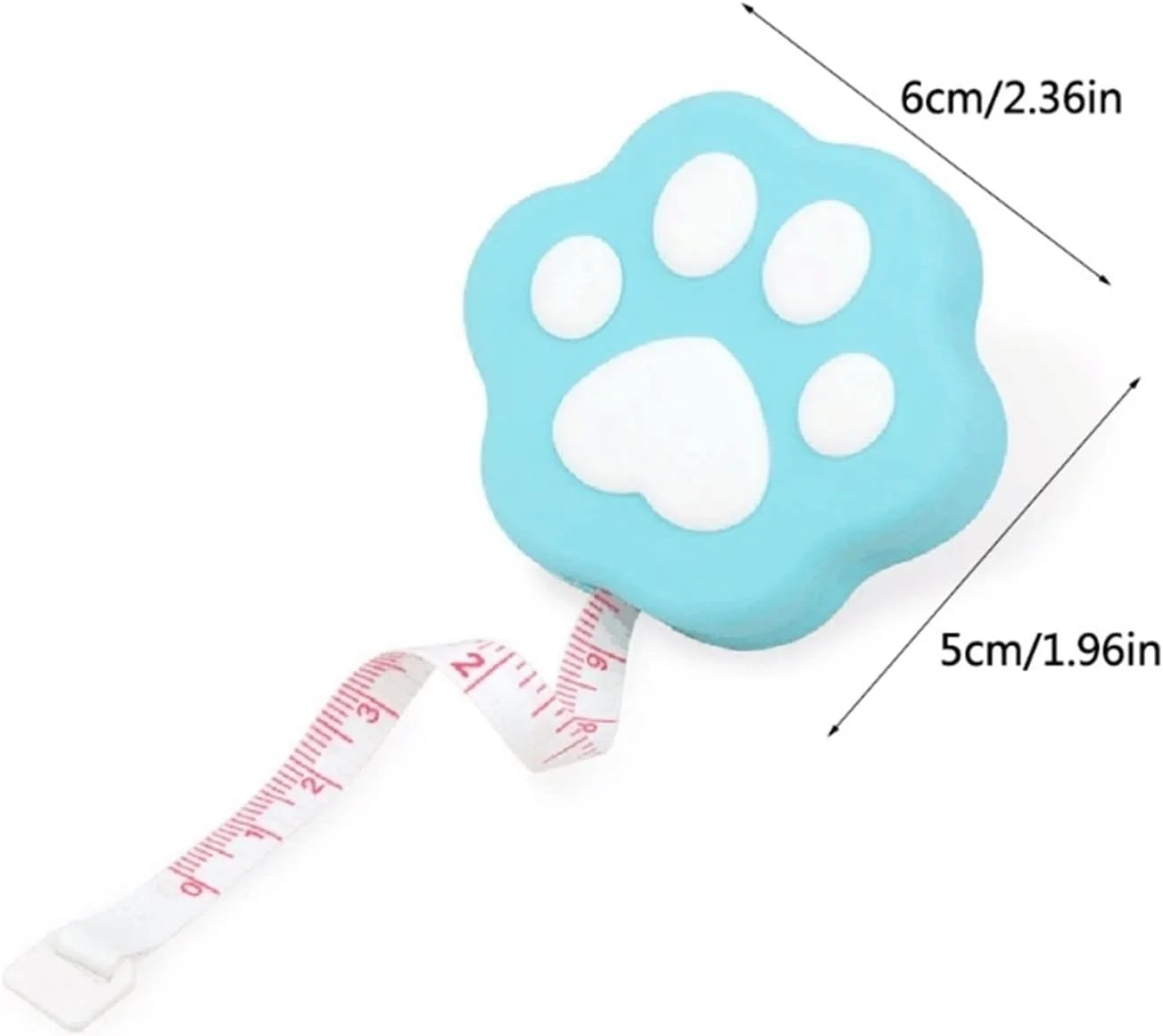 متر خیاطی کوچک طرح پنجه گربه، متر نواری جمع شونده با دکمه فشاری برای خیاطی متر خیاطی کوچک طرح پنجه گربه، متر نواری جمع شونده با دکمه فشاری برای خیاطی