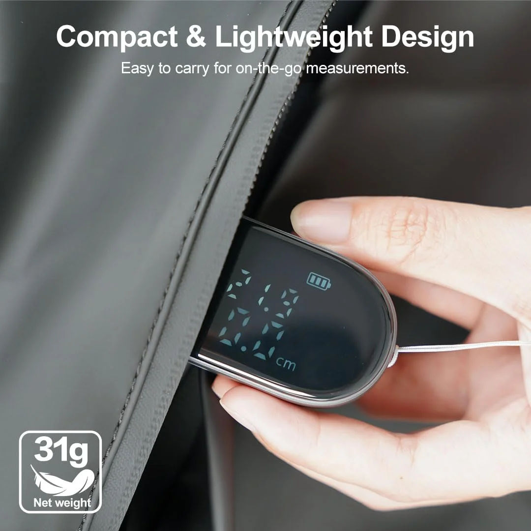 متر نواری دیجیتال ATuMan، ابزار اندازه گیری هوشمند و آسان شارژی 100 متری برای اشکال پیچیده و نامنظم، بدن، قطر با LCD بزرگ