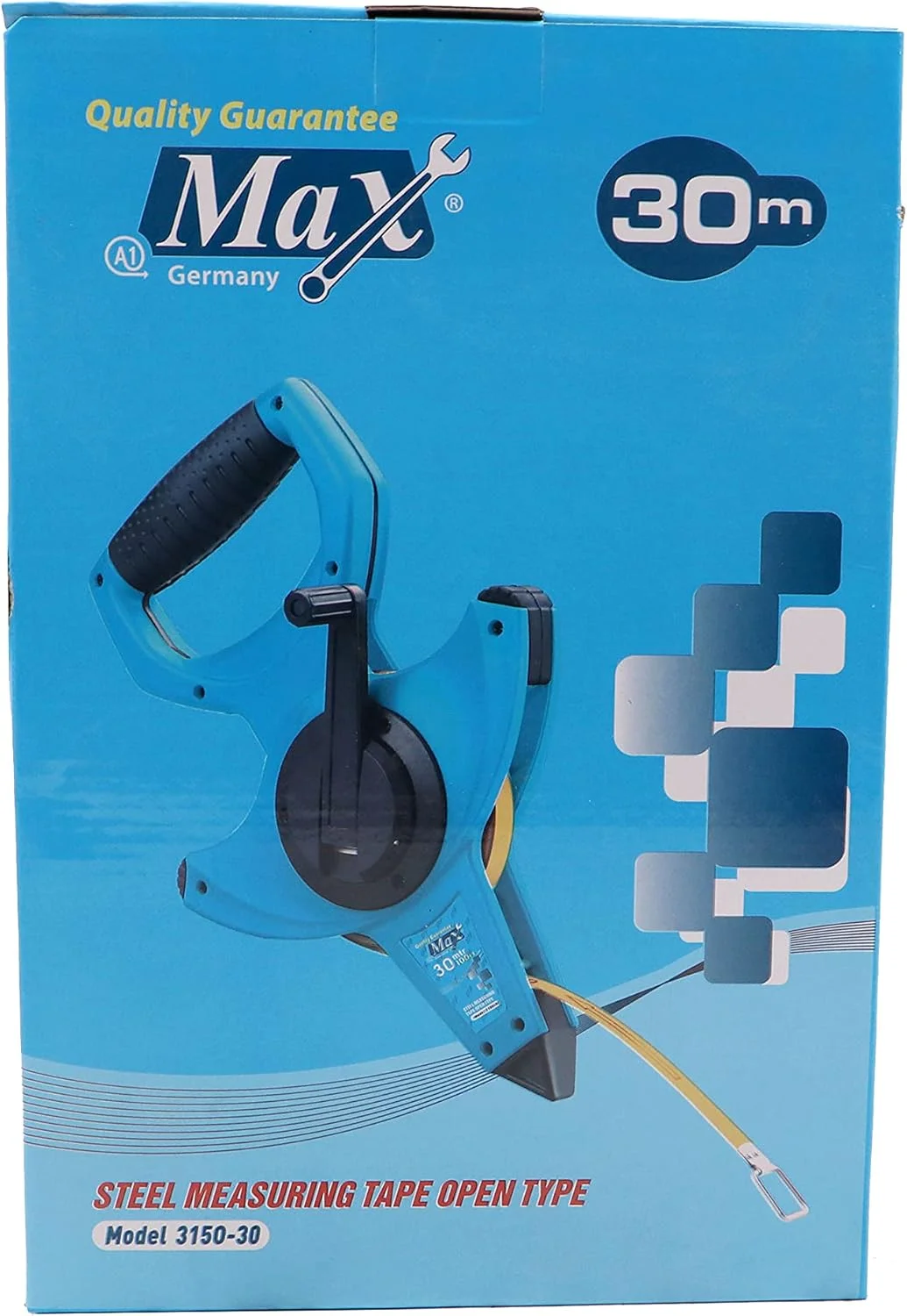 متر فلزی 50 متری مکس آلمان مدل 313O-50 - آبی/مشکی متر فلزی 50 متری مکس آلمان مدل 313O-50 - آبی/مشکی