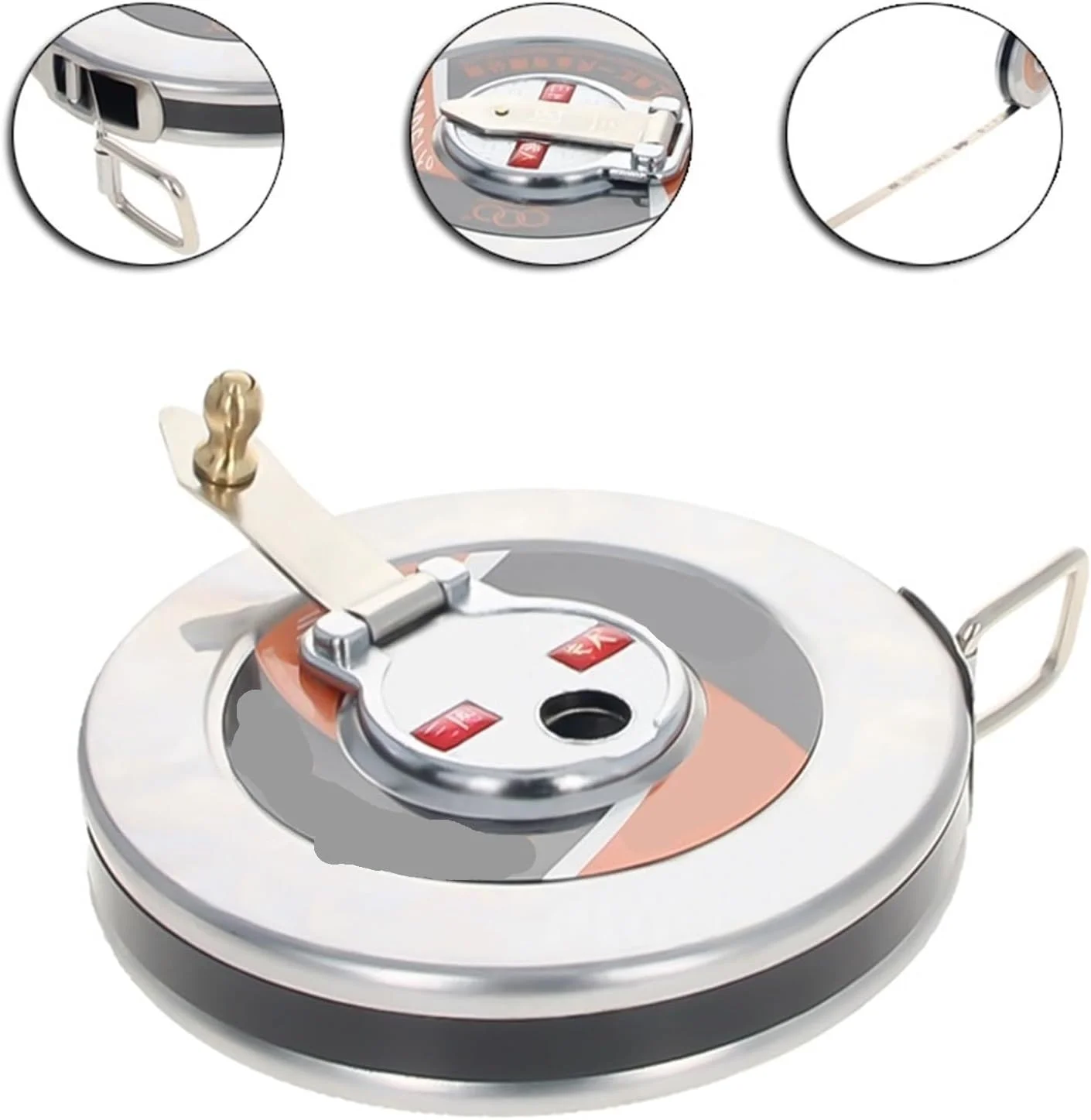 متر نواری UGFVGYTG، متر نواری گرد، انعطاف پذیر، جمع شونده، خط کش استیل ضد زنگ، ابزار اندازه گیری