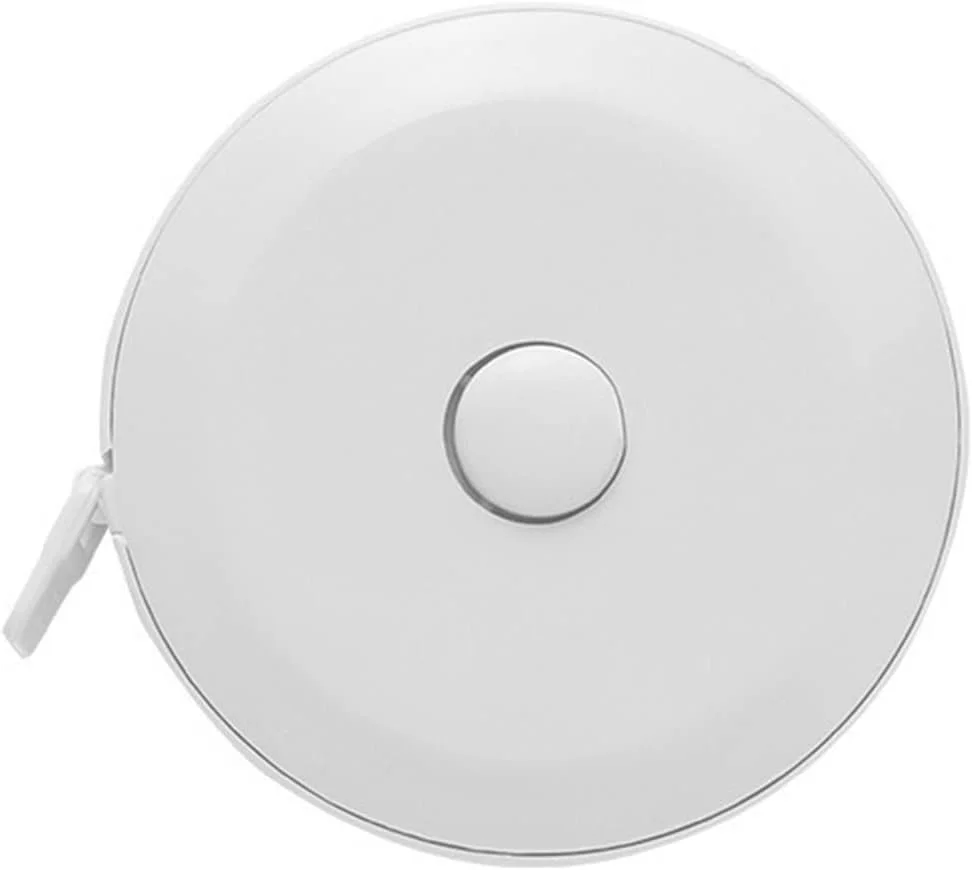 متر نواری 1.5/2 متری چند رنگ مینی قابل حمل جمع شونده نرم (سفید، 2 متر)