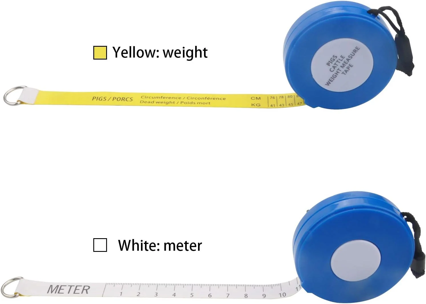 نوار اندازه گیری وزن و قد دام حرفه ای (آبی)