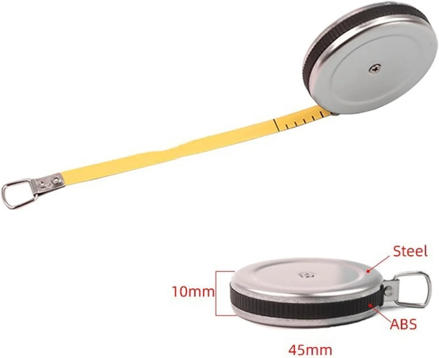 متر نواری ابزار اندازه گیری فولاد ضد زنگ جمع شونده برای اندازه گیری نجاری و ساخت و ساز