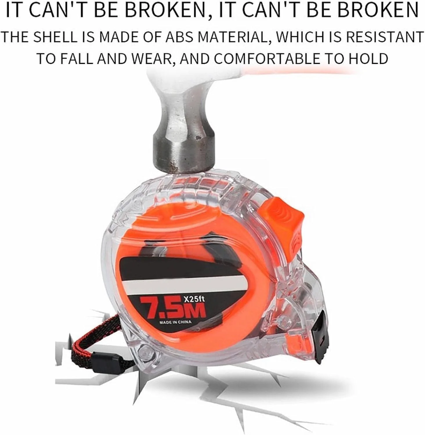 متر نواری جعبه فولادی ضد زنگ ضد آب پنج متری ابزار اندازه گیری نجاری