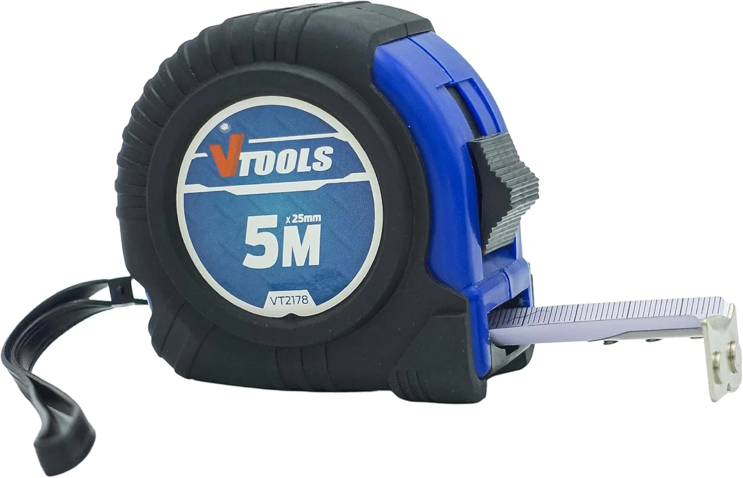 متر نواری 5 متری VTOOLS، ضخامت تیغه 1 میلی متر، متر نواری خود قفل شونده، خوانا، دارای قلاب مغناطیسی و بدنه ضد ضربه، VT2178 متر نواری 5 متری VTOOLS، ضخامت تیغه 1 میلی متر، متر نواری خود قفل شونده، خوانا، دارای قلاب مغناطیسی و بدنه ضد ضربه، VT2178