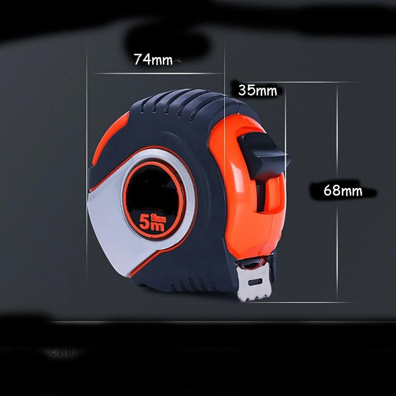 متر نواری WMGSDWB، نوار فولادی 5 متری 19 میلی متری، ابزار اندازه گیری خانگی، اندازه گیری با دقت بالا به همراه خط کش چوبی، ابزار DIY