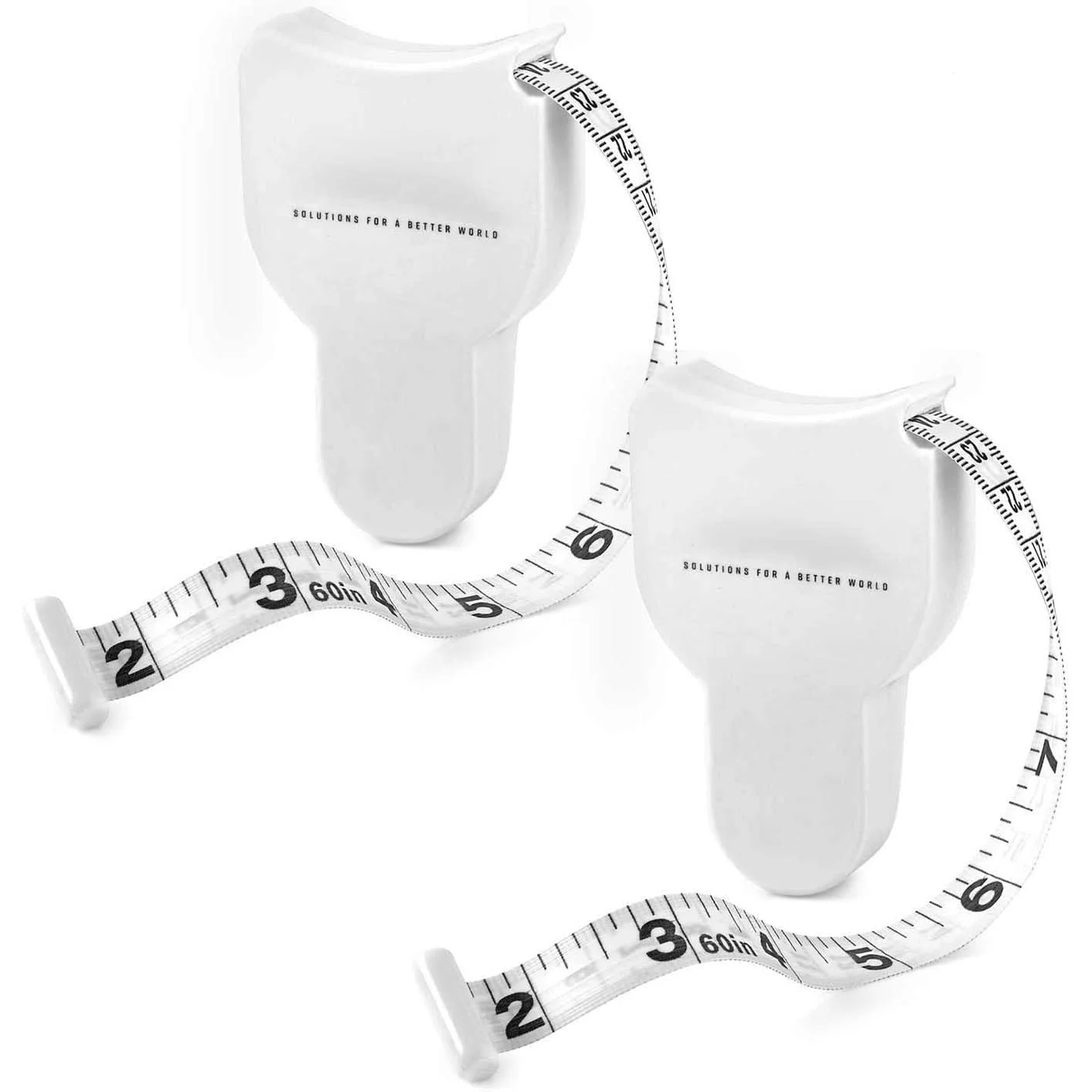 متر نواری بدن - بسته 2 عددی، مترهای اندازه گیری برای بدن و مانیتورهای وزن چربی، اینچ و سانتی متر، متر نواری جمع شونده برای محاسبه دقیق اندازه گیری های بدن و تناسب اندام