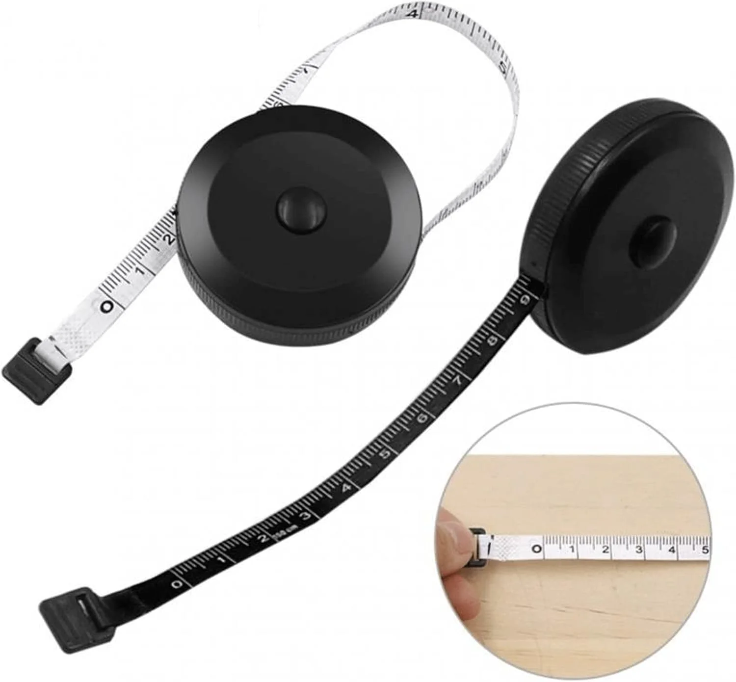 متر نواری 150 سانتی متر / 60 اینچ، خط کش اندازه گیری خیاطی، ابزار خیاطی نرم (سفید)