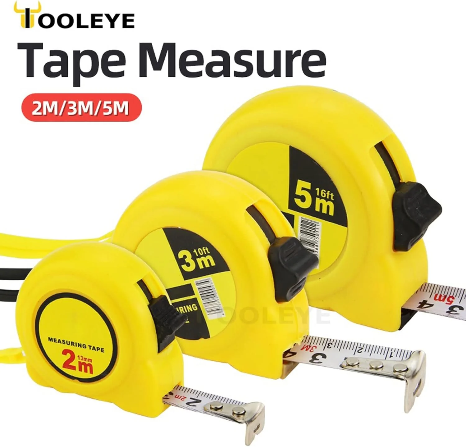 نوار اندازه گیری UGFVGYTG، متر نواری فولادی، ابزار اندازه گیری فاصله، متر فلزی