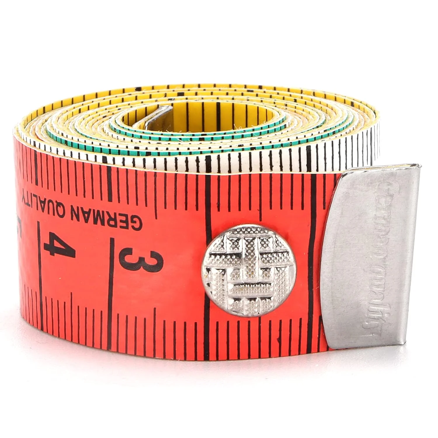 متر خیاطی نرم NDNCZDHC، خط کش پلاستیکی انعطاف پذیر 150 سانتی متری رنگی با سگک مخفی، مقیاس دوگانه استاندارد، خط کش نرم خیاطی