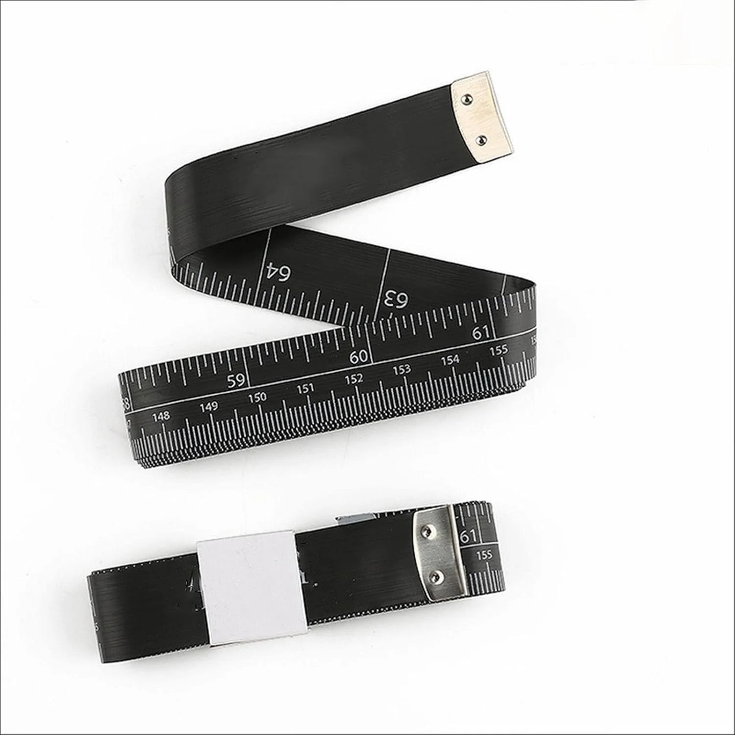 متر نواری دو طرفه، ابزار اندازه گیری، مناسب برای خیاطی، نوار نرم برای اندازه گیری دور سینه/کمر، 150 سانتی متر (صورتی)