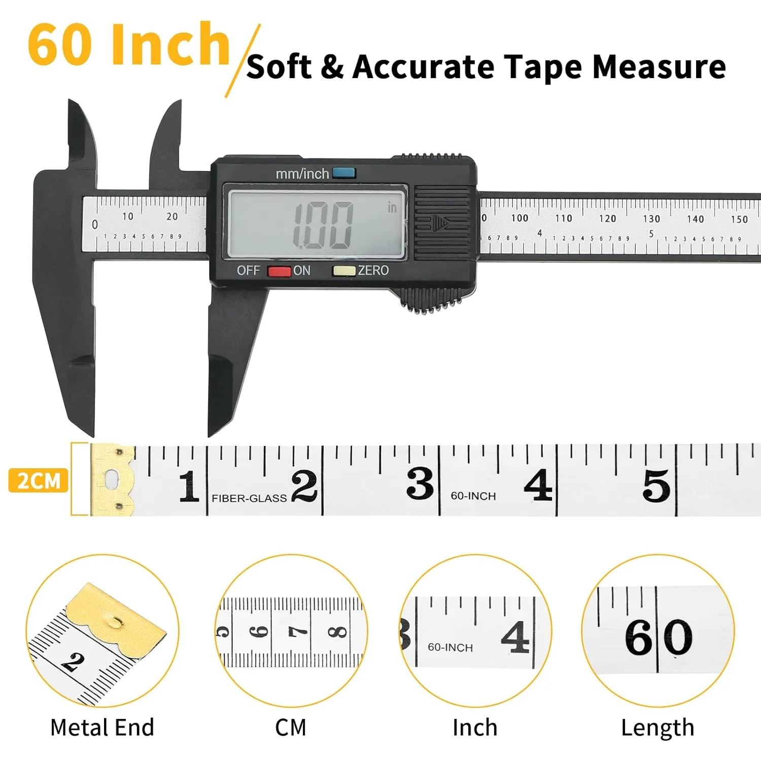 6 بسته متر نواری نرم برای اندازه گیری بدن و کاهش وزن، متر نواری دو طرفه پهن تر 150 سانتی متری برای اندازه گیری ابعاد بدن، خیاطی پارچه و صنایع دستی، سفید 6 بسته متر نواری نرم برای اندازه گیری بدن و کاهش وزن، متر نواری دو طرفه پهن تر 150 سانتی متری برای اندازه گیری ابعاد بدن، خیاطی پارچه و صنایع دستی، سفید