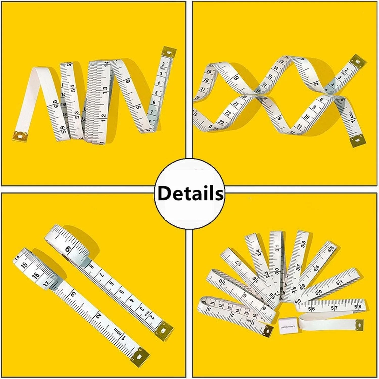 TEDNIDS Tape measure خصر الجسم قياس حاكم الخياطة شريط خياطة قياس مقياس سنتيمتر DIY شريط قياس الخياطة