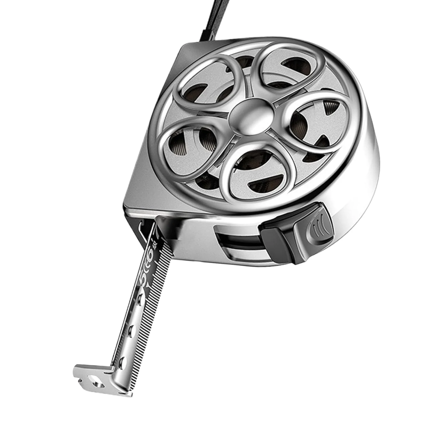 متر نواری استیل - خط کش اندازه گیری قفل فوری با طراحی توخالی | ابزار اندازه گیری دستی و ضد افتادن برای ساخت و ساز، صنعت و نجاری