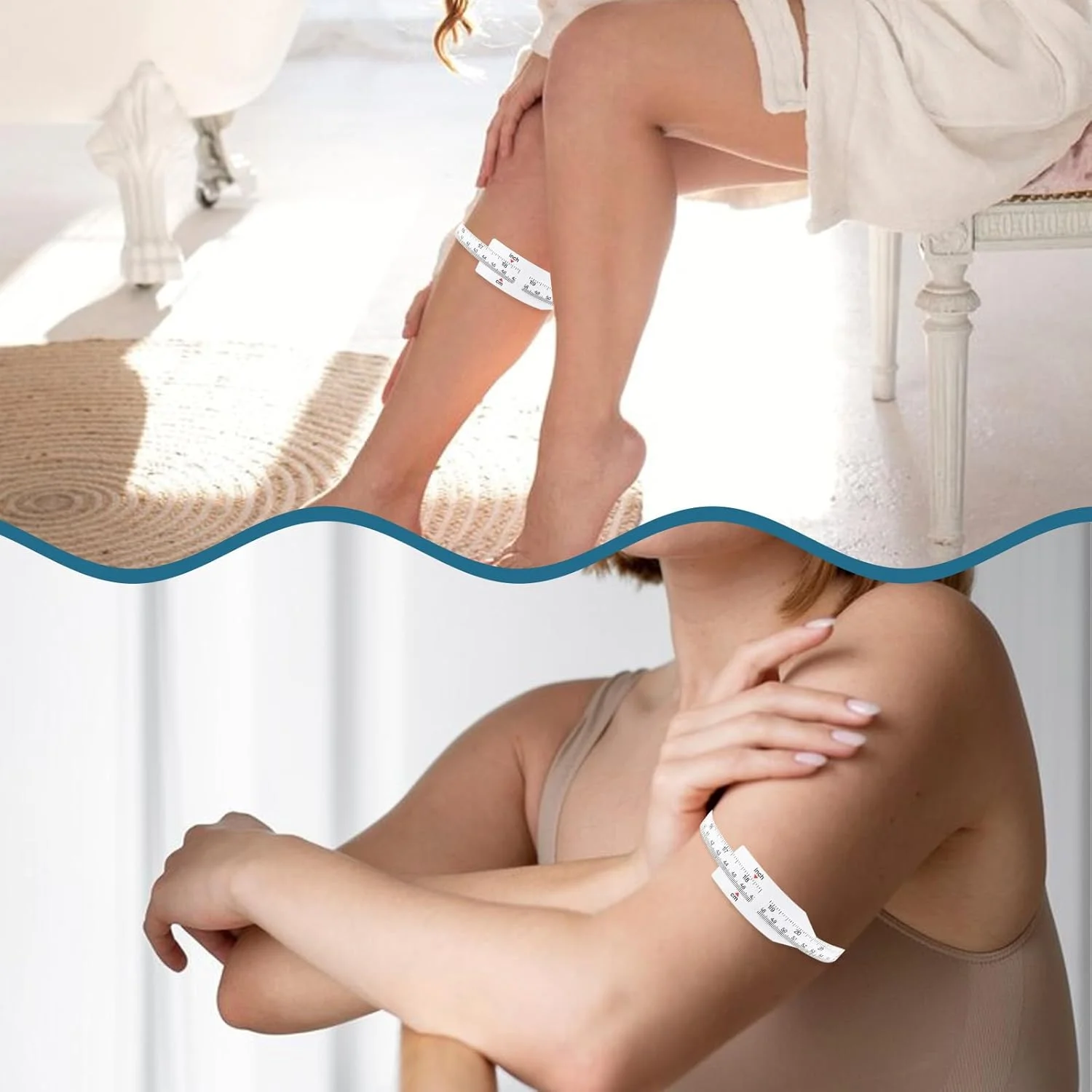 مجموعه 2 عددی خط کش اندازه گیری دور، ابزار اندازه گیری عرض لیوان، نوار اندازه گیری بدن برای اندازه گیری دقیق (2 نوع)