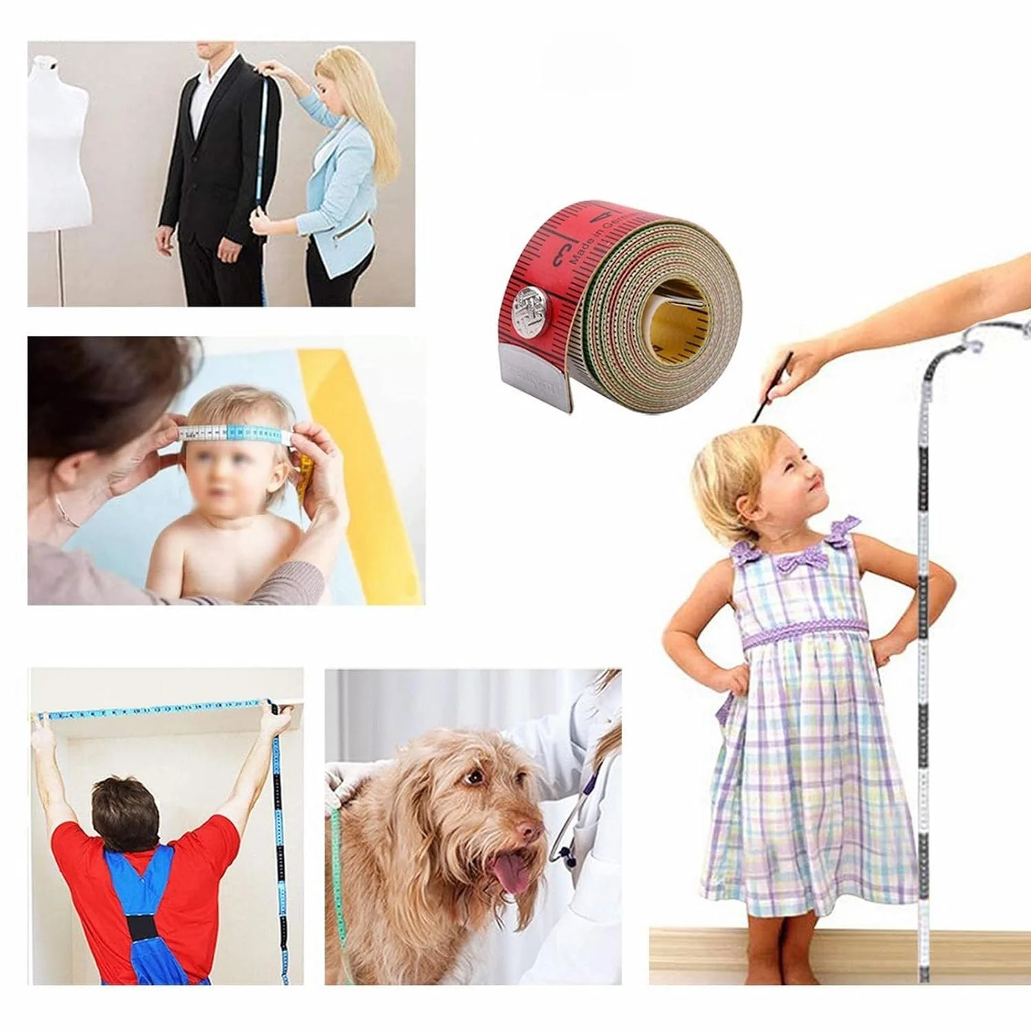 متر خیاطی تِدْنیدز، نوار اندازه گیری نرم با دکمه های فشاری، ابزار خیاطی و سوزن دوزی، مناسب برای اندازه گیری بدن متر خیاطی تِدْنیدز، نوار اندازه گیری نرم با دکمه های فشاری، ابزار خیاطی و سوزن دوزی، مناسب برای اندازه گیری بدن