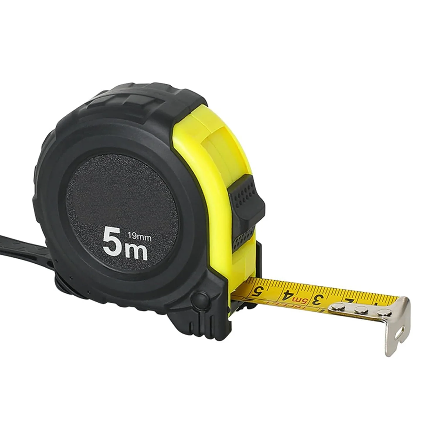 متر نواری فوچوکی 5 متری فولاد کربنی ضخیم شده با مقیاس دوگانه متریک اینچی برای مصارف صنعتی