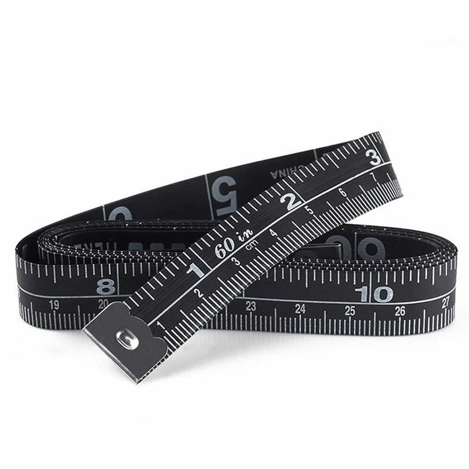 متر نواری TEDNIDS، خط کش اندازه گیری دو طرفه، نوار نرم پارچه ای خیاطی برای اندازه گیری دور سینه/کمر، 150 سانتی متر (سفید)