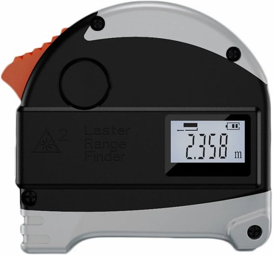 متر نواری لیزری با صفحه نمایش دیجیتال با دقت بالا، خط کش شمارنده الکترونیکی چند منظوره مادون قرمز