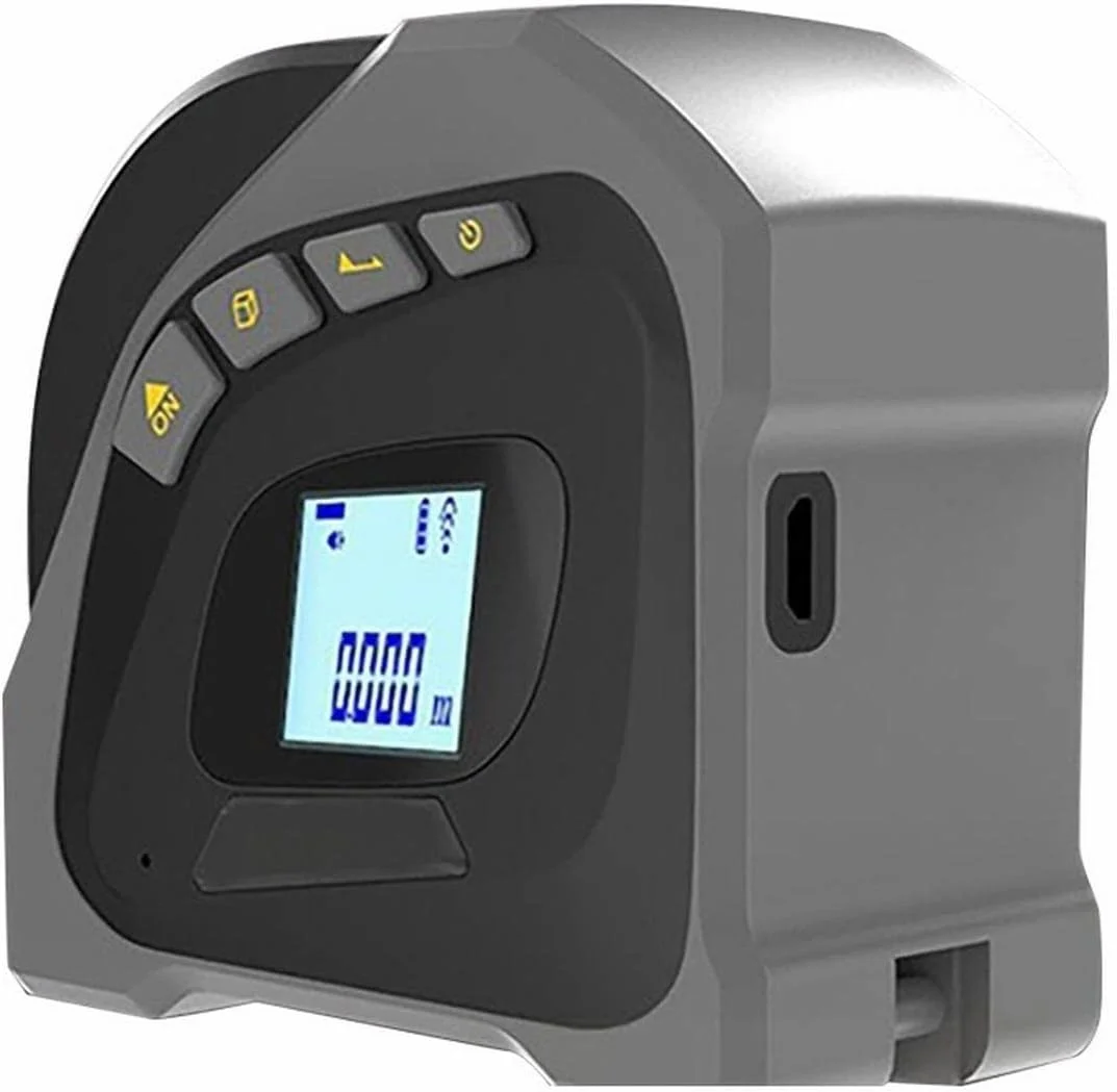 متر نواری لیزری با صفحه نمایش دیجیتال با دقت بالا، خط کش شمارنده الکترونیکی چند منظوره مادون قرمز متر نواری لیزری با صفحه نمایش دیجیتال با دقت بالا، خط کش شمارنده الکترونیکی چند منظوره مادون قرمز