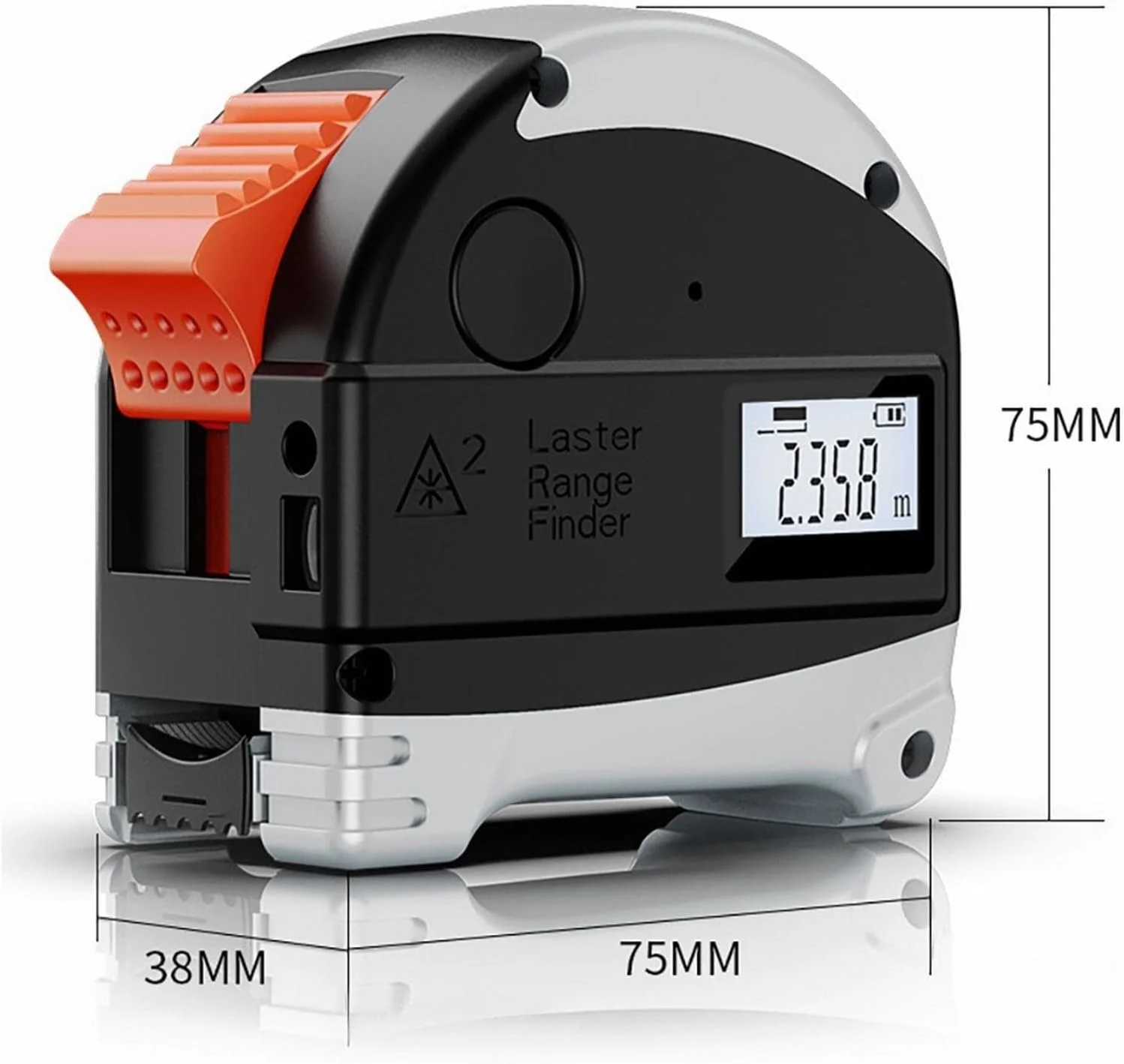متر نواری لیزری با صفحه نمایش دیجیتال با دقت بالا، خط کش شمارنده الکترونیکی چند منظوره مادون قرمز متر نواری لیزری با صفحه نمایش دیجیتال با دقت بالا، خط کش شمارنده الکترونیکی چند منظوره مادون قرمز