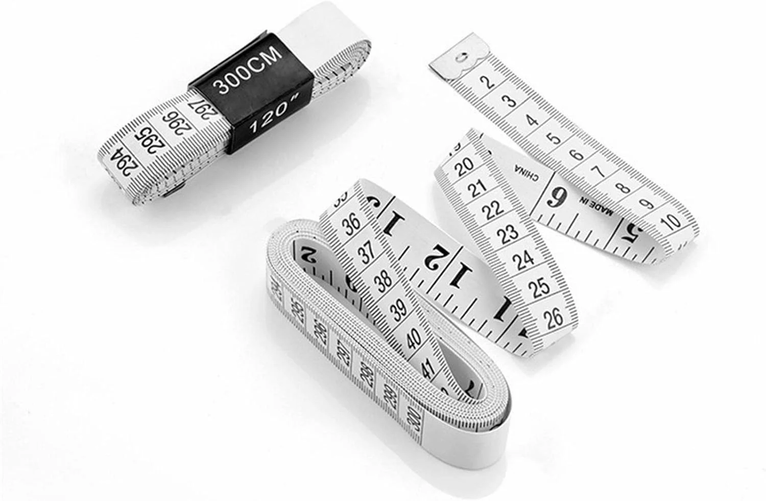 نوار اندازه گیری YHUAEE، مناسب خیاطی، طول 300 سانتی متر / 120 اینچ