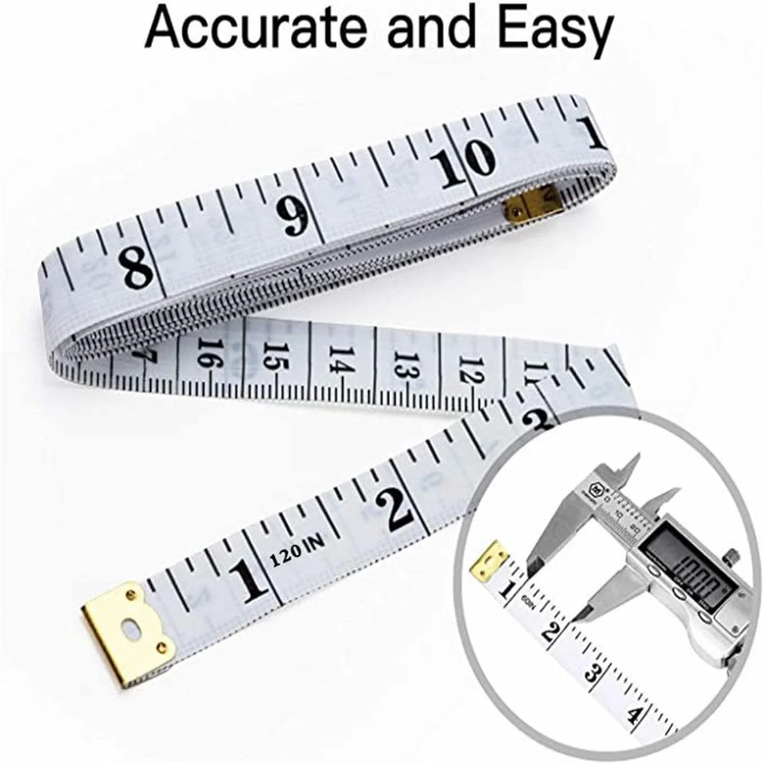 نوار اندازه گیری YHUAEE، مناسب خیاطی، طول 300 سانتی متر / 120 اینچ نوار اندازه گیری YHUAEE، مناسب خیاطی، طول 300 سانتی متر / 120 اینچ