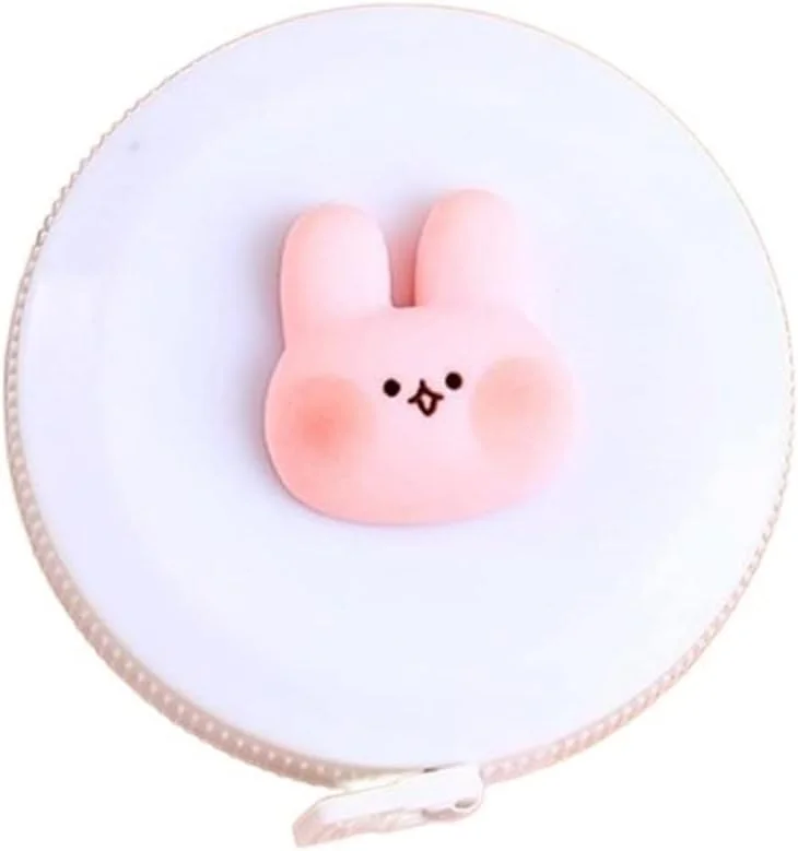 متر خیاطی کوچک، متر نواری، خط کش خیاطی، جاکلیدی متر نواری، متر اندازه گیری لباس، ابزار خیاطی قابل حمل (سفید)