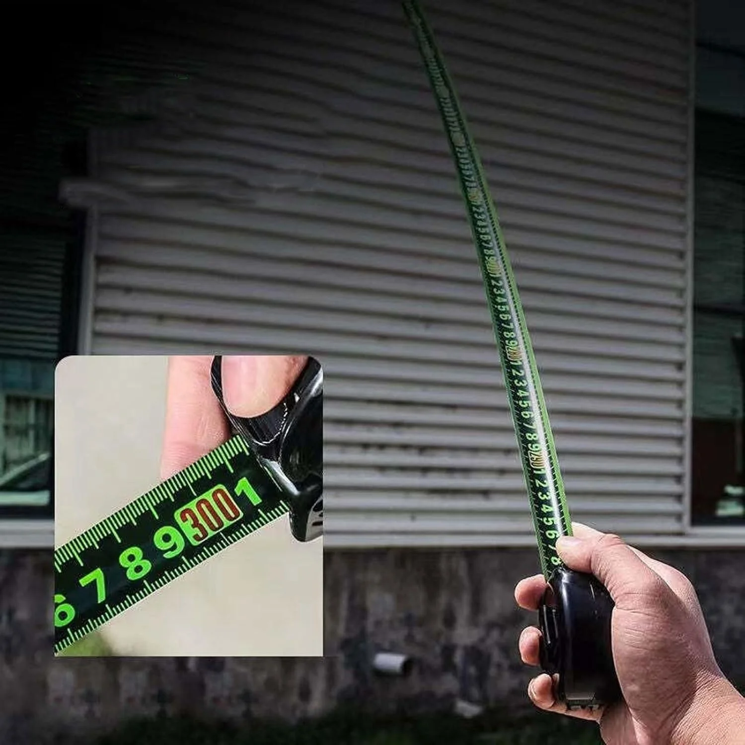 متر نواری YHUAEE، متر نواری فولادی فلورسنت، متر نواری خود قفل شونده ضخیم با دقت بالا، متر با مقیاس متریک مقاوم در برابر سایش