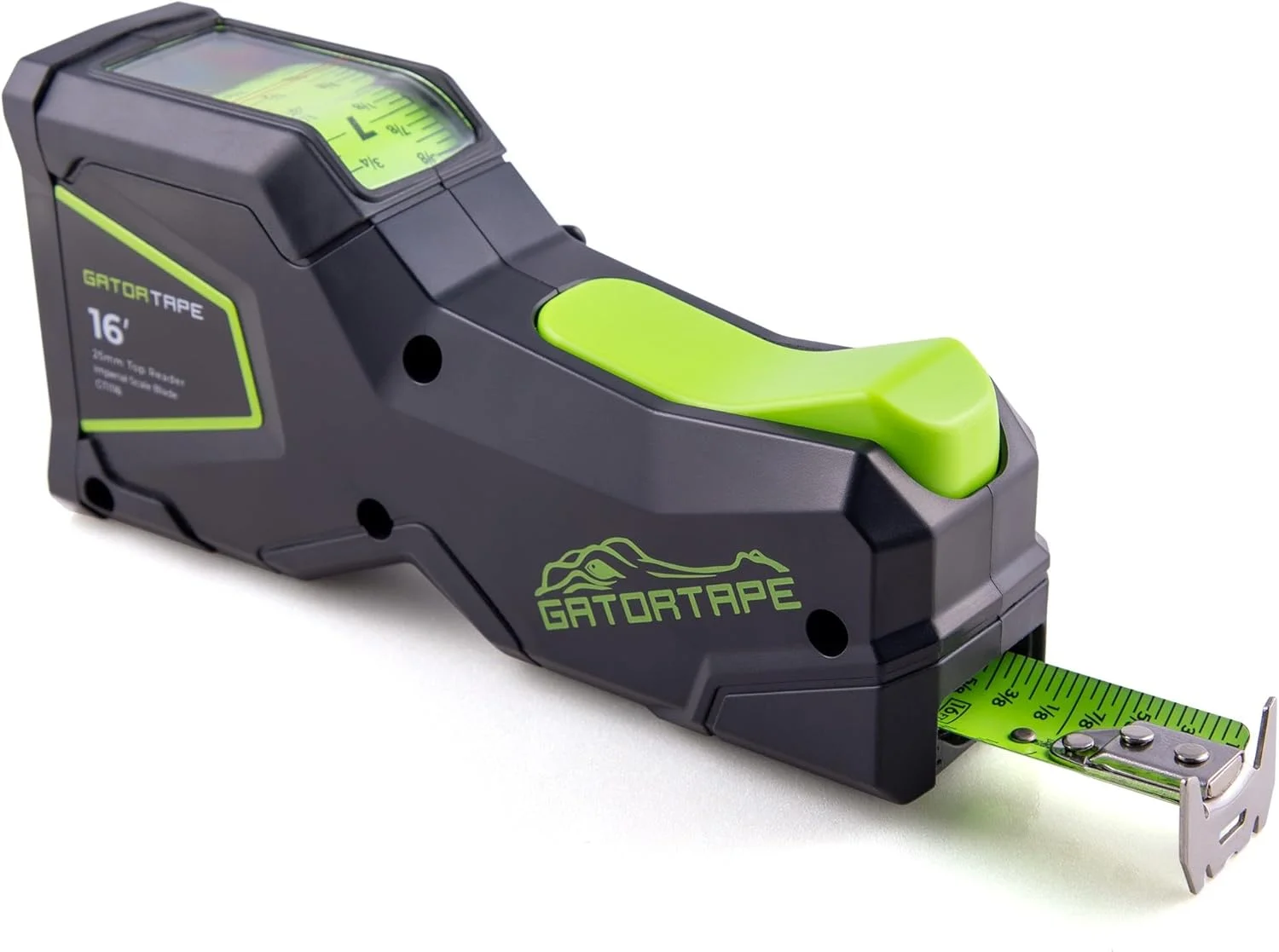 متر نواری دقیق GATORTAPE با قرائت از بالا، 4.8 متر در 2.5 سانتی متر (مقیاس بر حسب اینچ) | اندازه گیری های داخلی آسان و دقیق متر نواری دقیق GATORTAPE با قرائت از بالا، 4.8 متر در 2.5 سانتی متر (مقیاس بر حسب اینچ) | اندازه گیری های داخلی آسان و دقیق