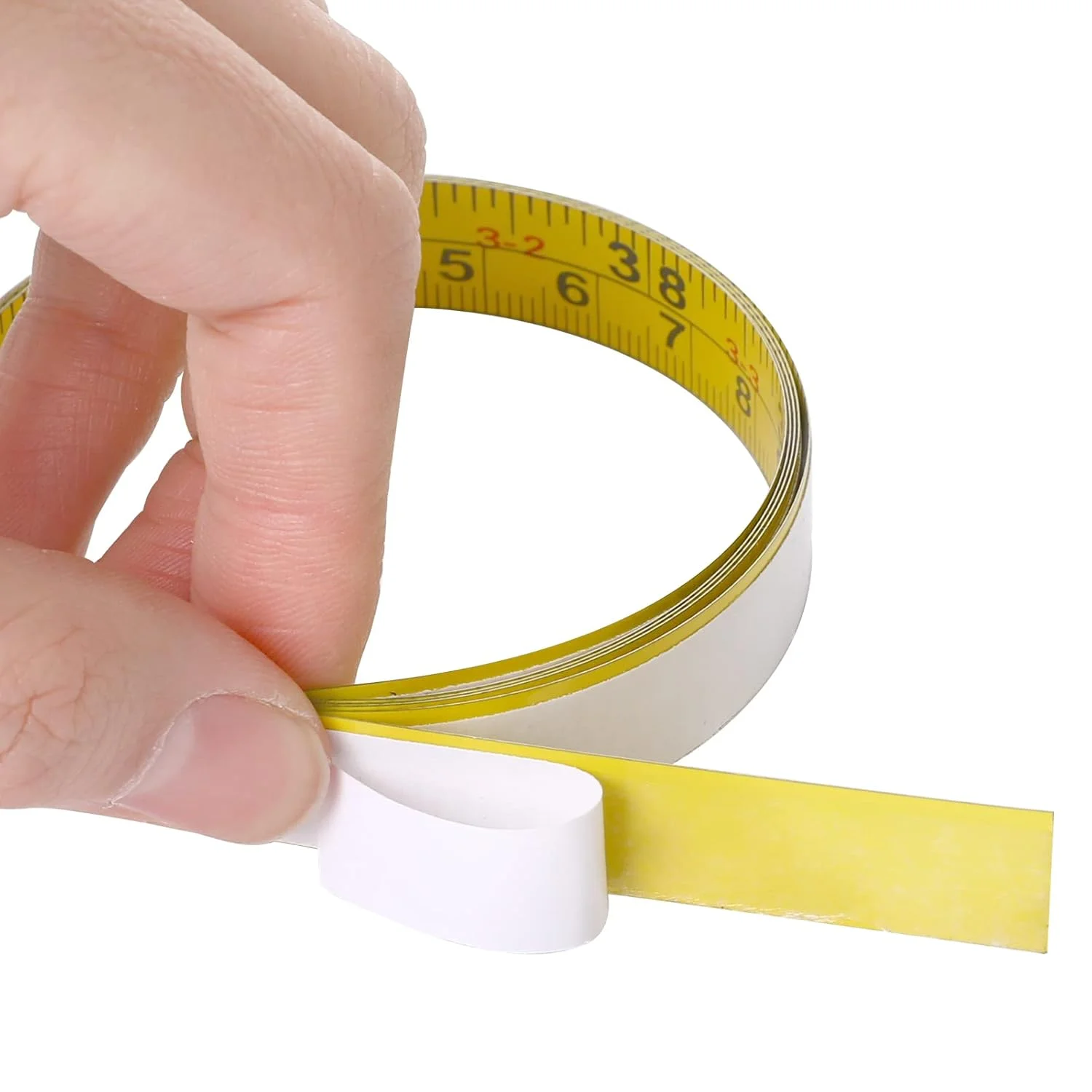 2 عدد نوار اندازه گیری فولادی خود چسب، 100 سانتی متر نوار اندازه گیری چسبنده از چپ به راست با پشتی چسبی، خط کش میز کار با مقیاس دوگانه برای کار، نجاری، اره، میز طراحی