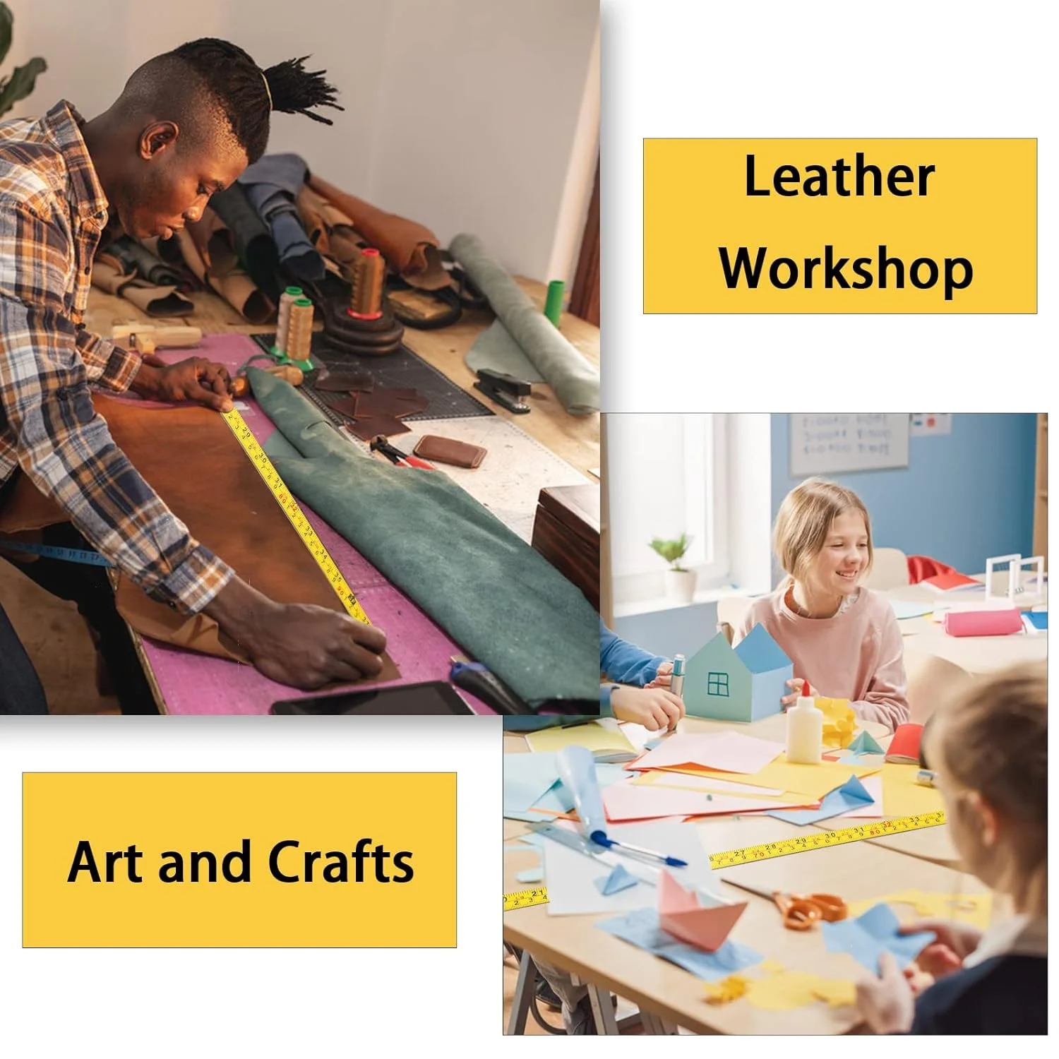 2 عدد نوار اندازه گیری فولادی خود چسب، 100 سانتی متر نوار اندازه گیری چسبنده از چپ به راست با پشتی چسبی، خط کش میز کار با مقیاس دوگانه برای کار، نجاری، اره، میز طراحی