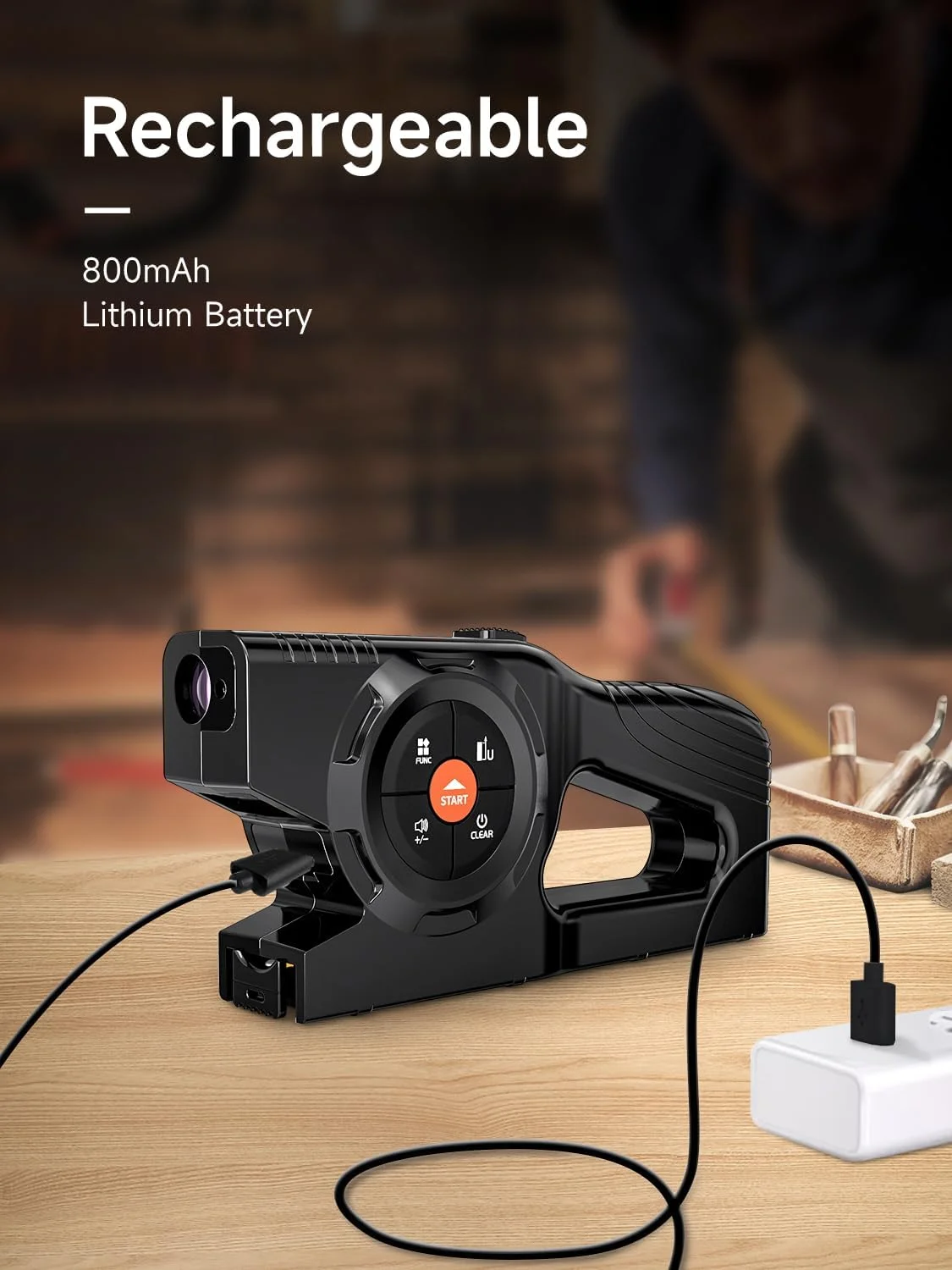 متر نواری دیجیتال 3 در 1، ابزار اندازه گیری لیزری 59 متری و متر نواری قفل خودکار با نمایشگر دیجیتال فوری و امتداد لیزر سبز، لیست اندازه گیری با حافظه