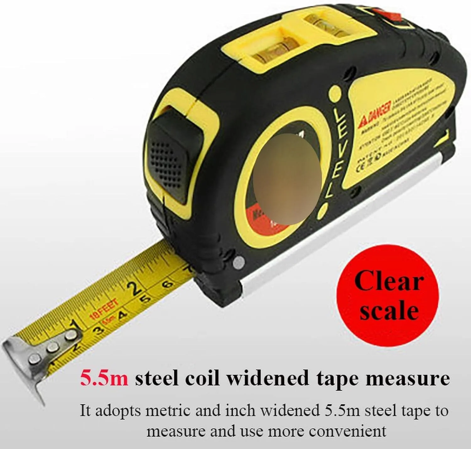 متر نواری، خط لیزری مادون قرمز، چند منظوره، افقی، عمودی، نوار اندازه گیری، ابزار اندازه گیری تشخیصی